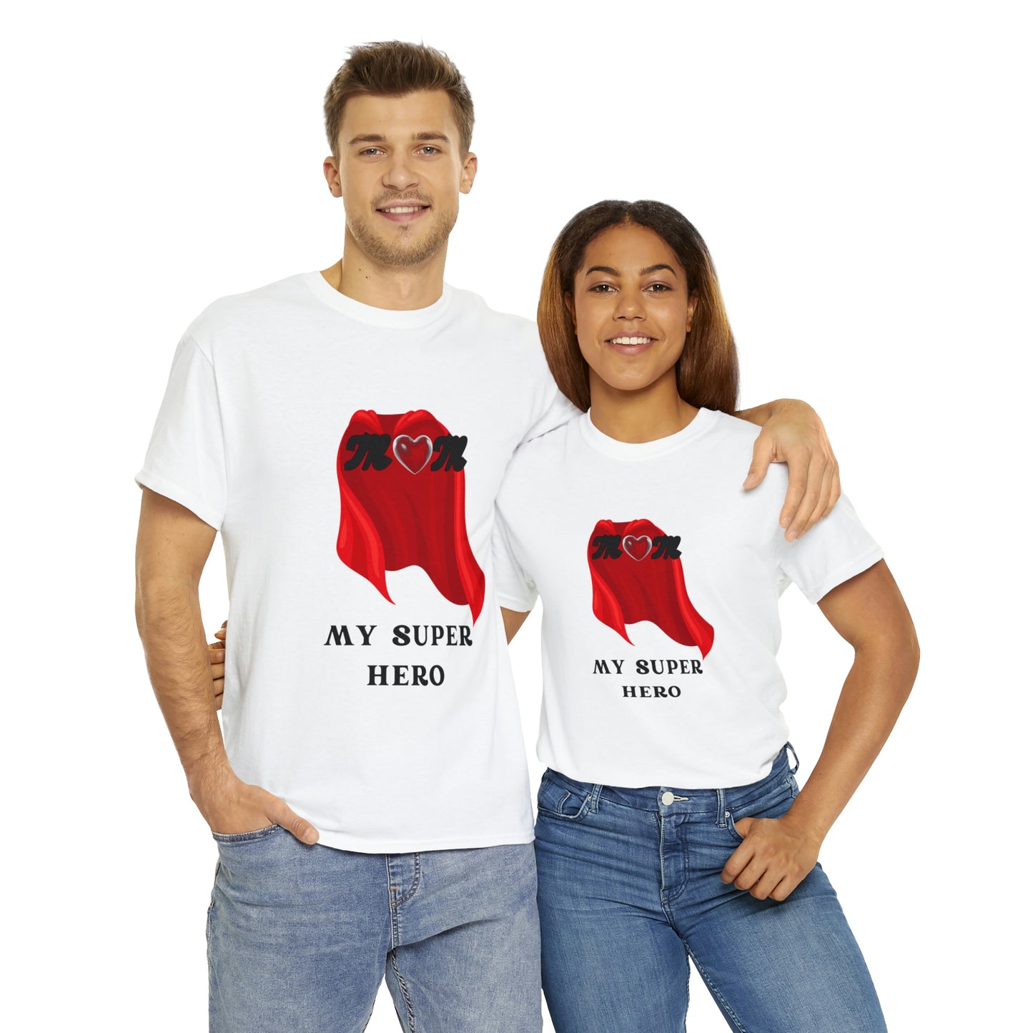 'MOM MY SUPER HERO" Unisex Heavy Cotton Tee