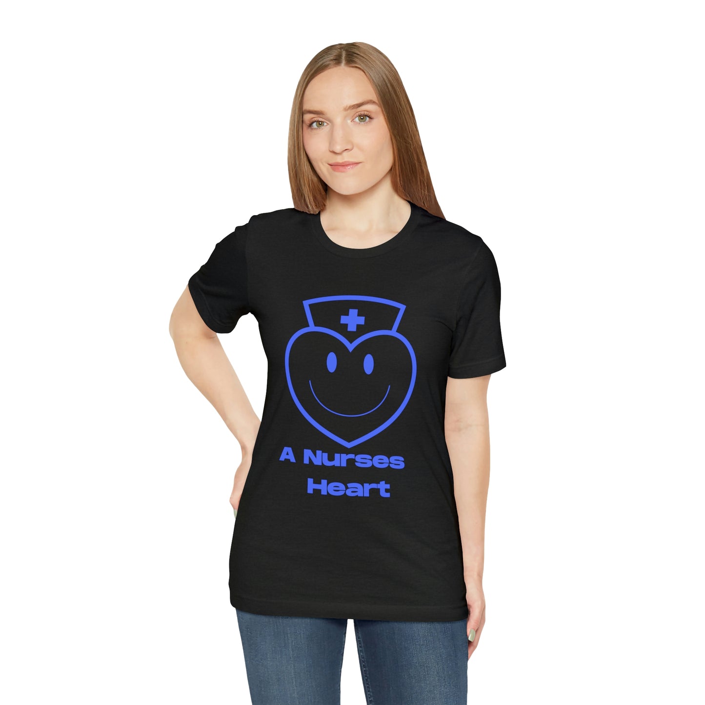 "A Nurses Heart" - Unisex Jersey Short Sleeve Tee