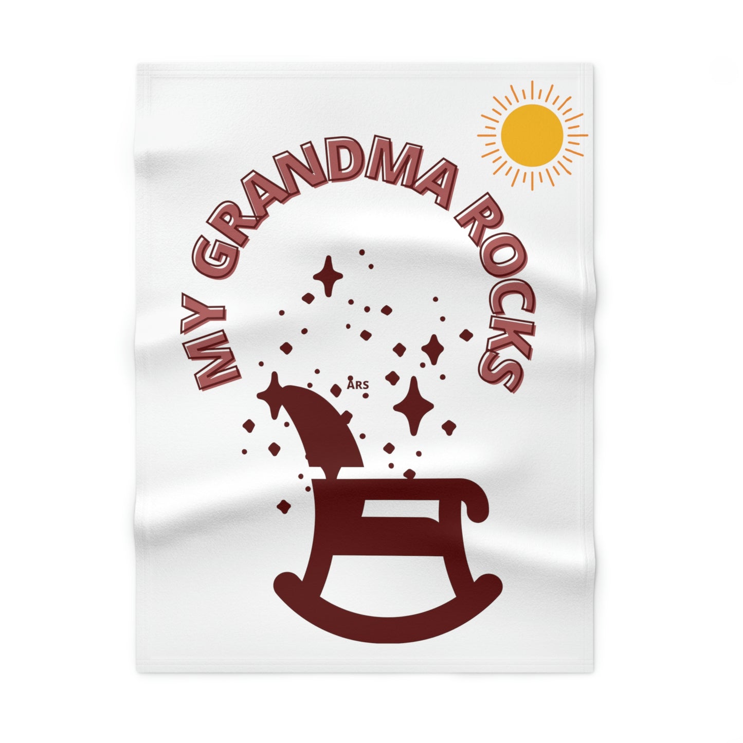 "My Grandma Rocks" - Soft Fleece Baby Blanket
