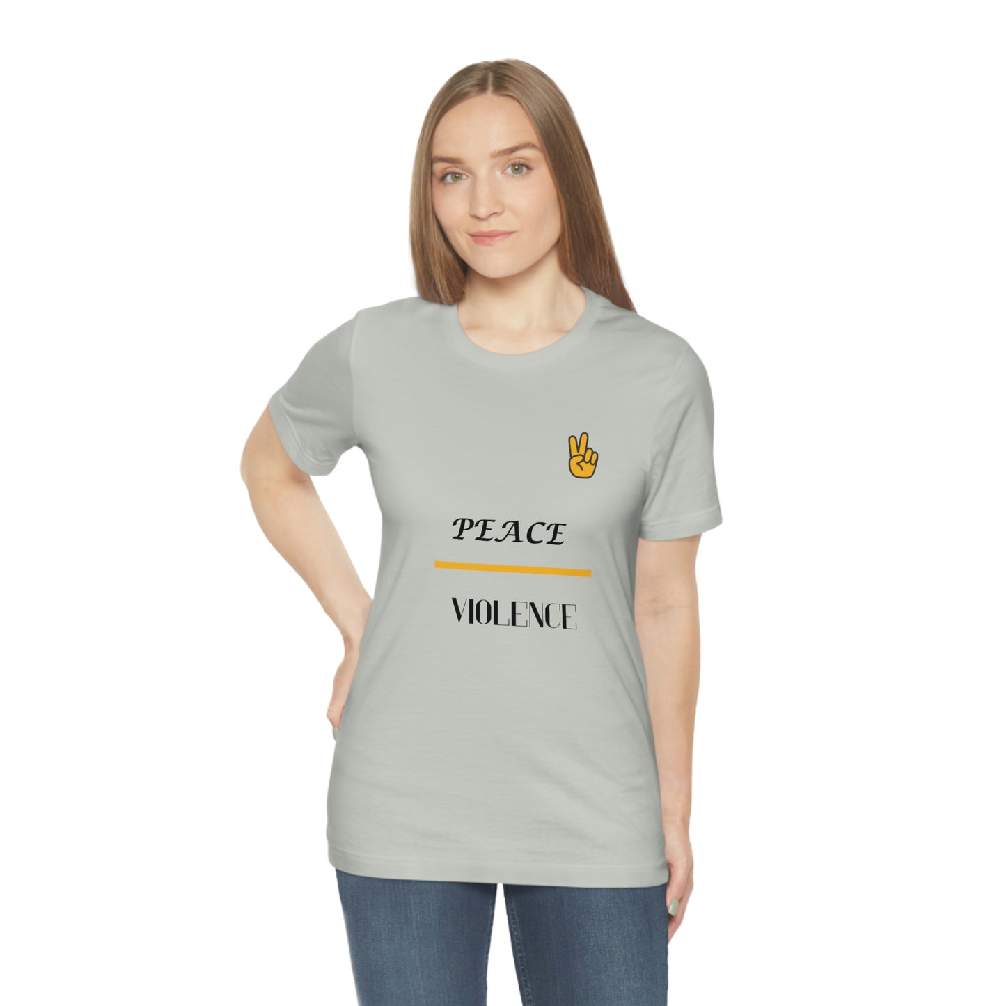 "Peace/ Violence" Unisex Jersey Short Sleeve Tee