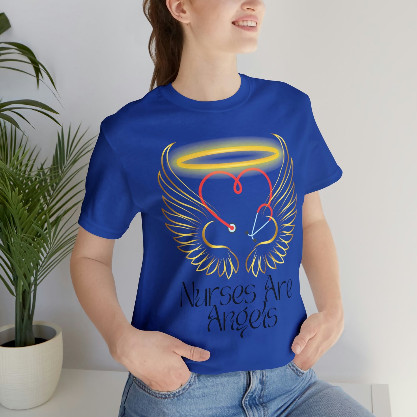 "Nurses Are Angels" - Unisex Jersey Short Sleeve Tee