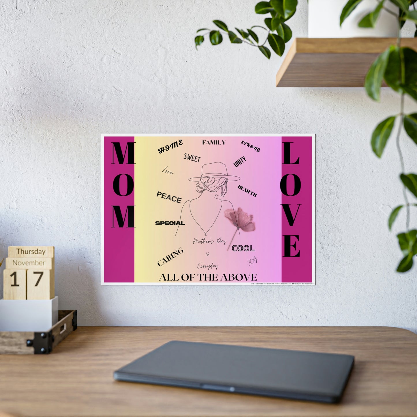 "MOM LOVE" Gloss Poster