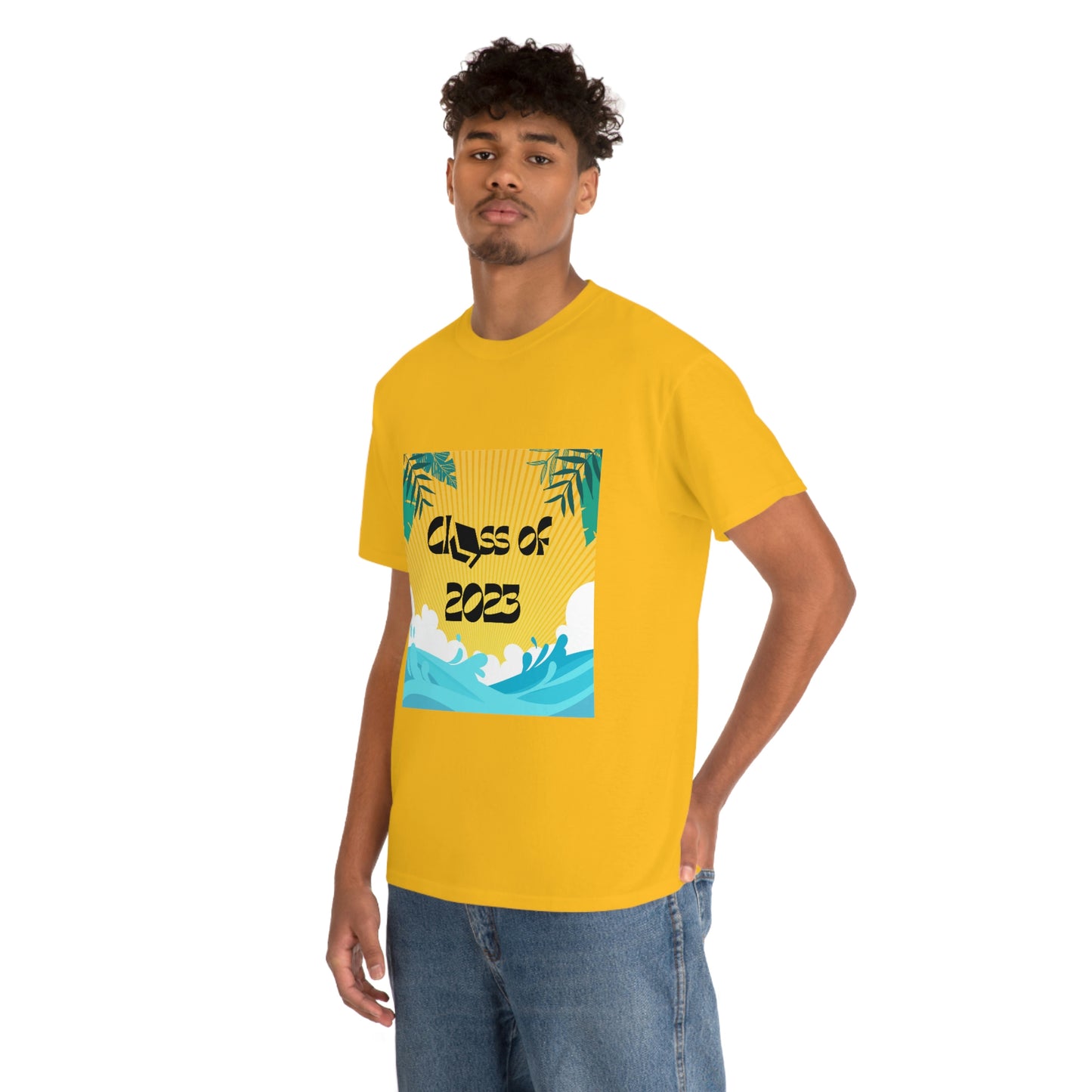 "Class of 2023 Palm Leaf" Unisex Heavy Cotton Tee