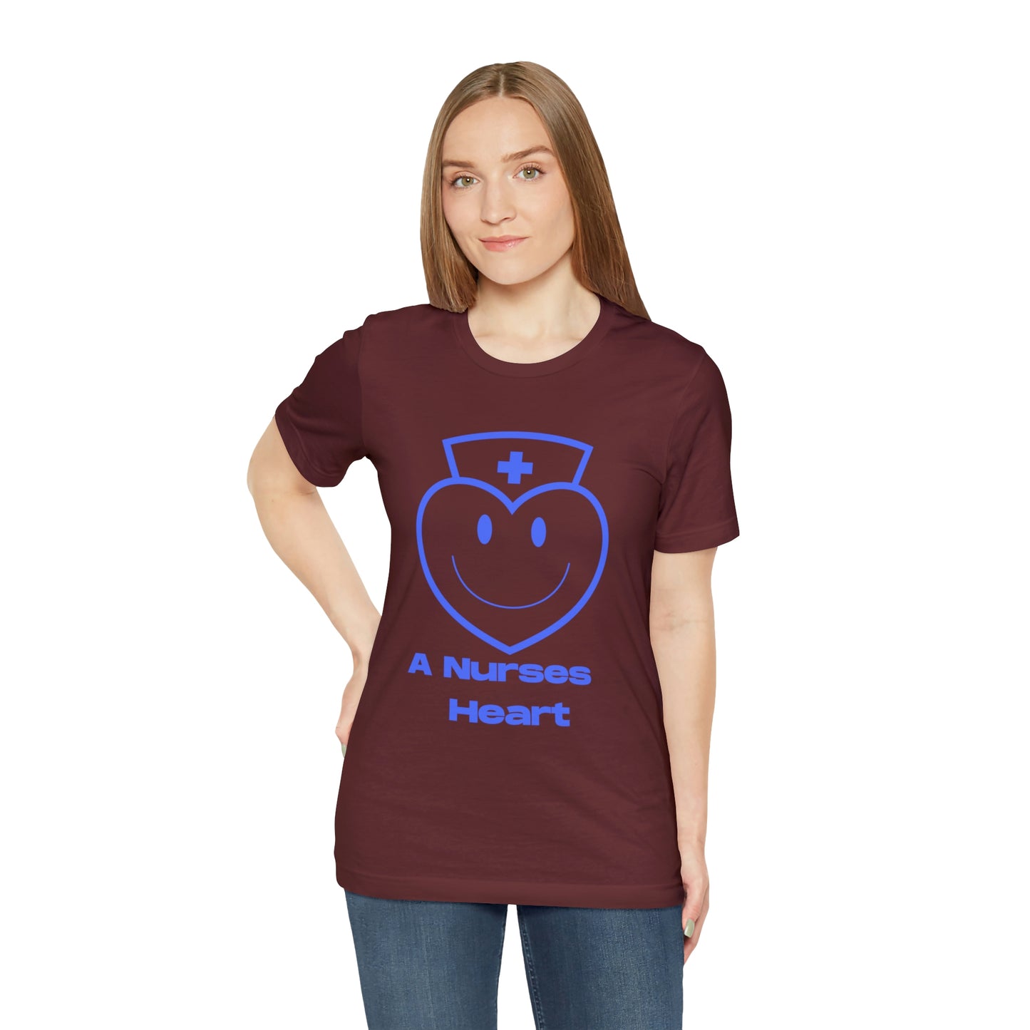 "A Nurses Heart" - Unisex Jersey Short Sleeve Tee