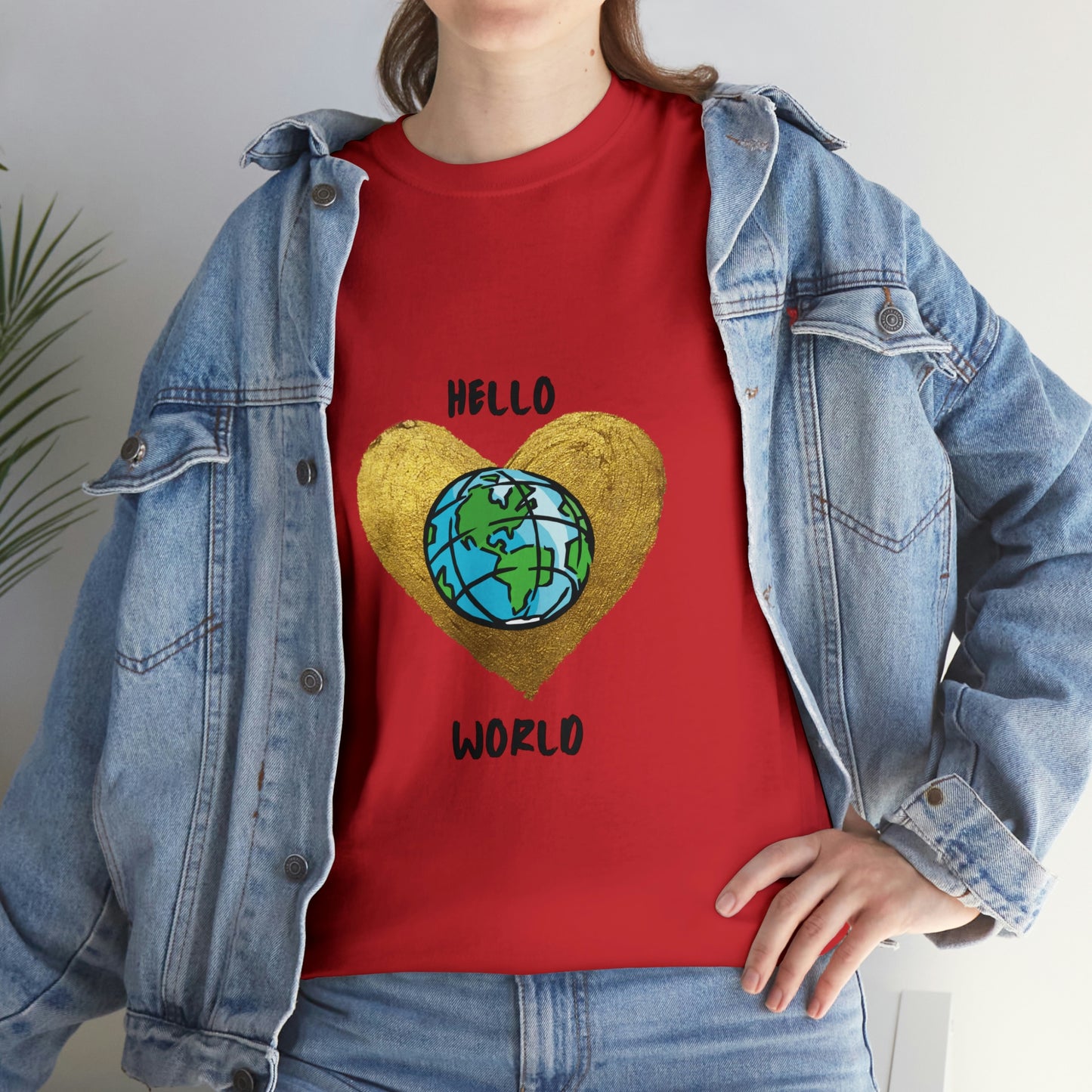 "Hello World" Unisex Heavy Cotton Tee