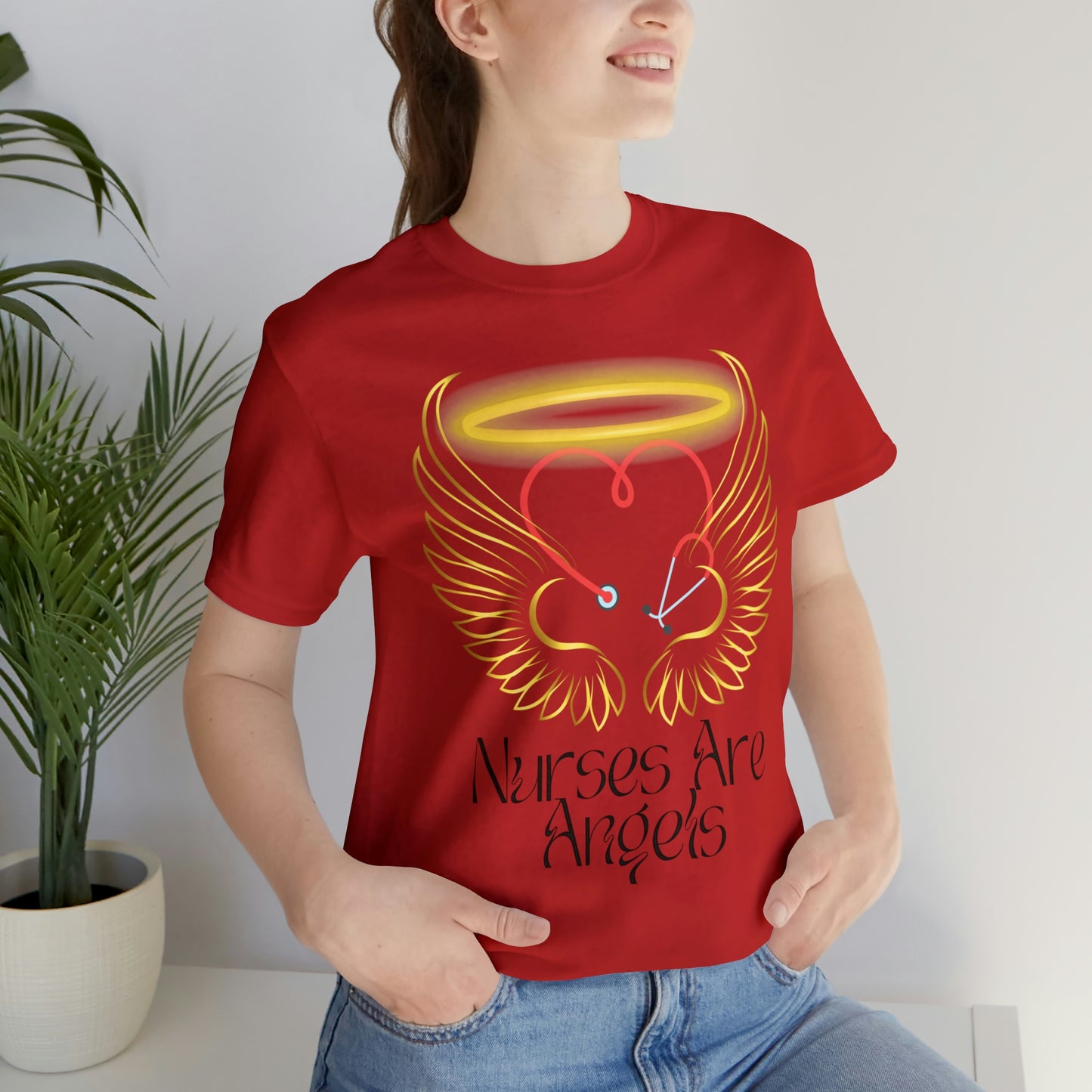 "Nurses Are Angels" - Unisex Jersey Short Sleeve Tee