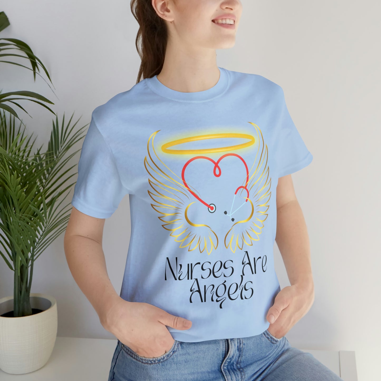 "Nurses Are Angels" - Unisex Jersey Short Sleeve Tee