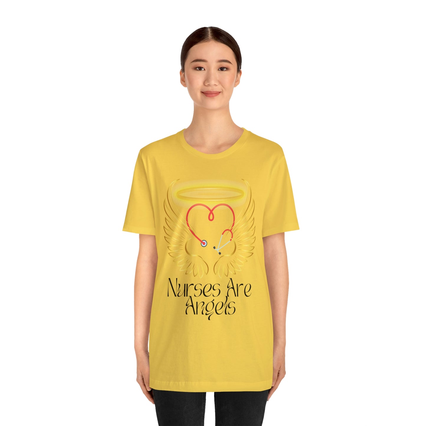 "Nurses Are Angels" - Unisex Jersey Short Sleeve Tee