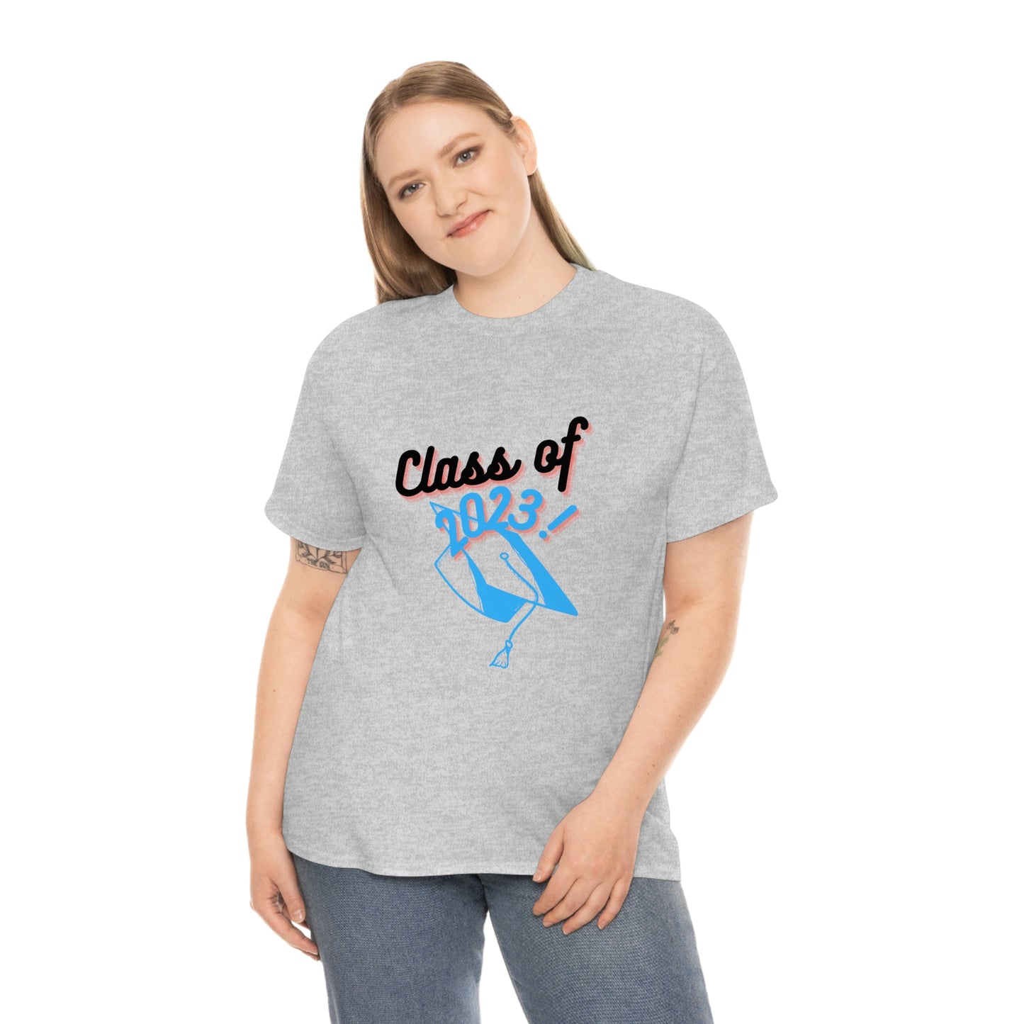 "Class of 2023 Graduation Cap": 2023 Graduate:  Unisex Heavy Cotton Tee