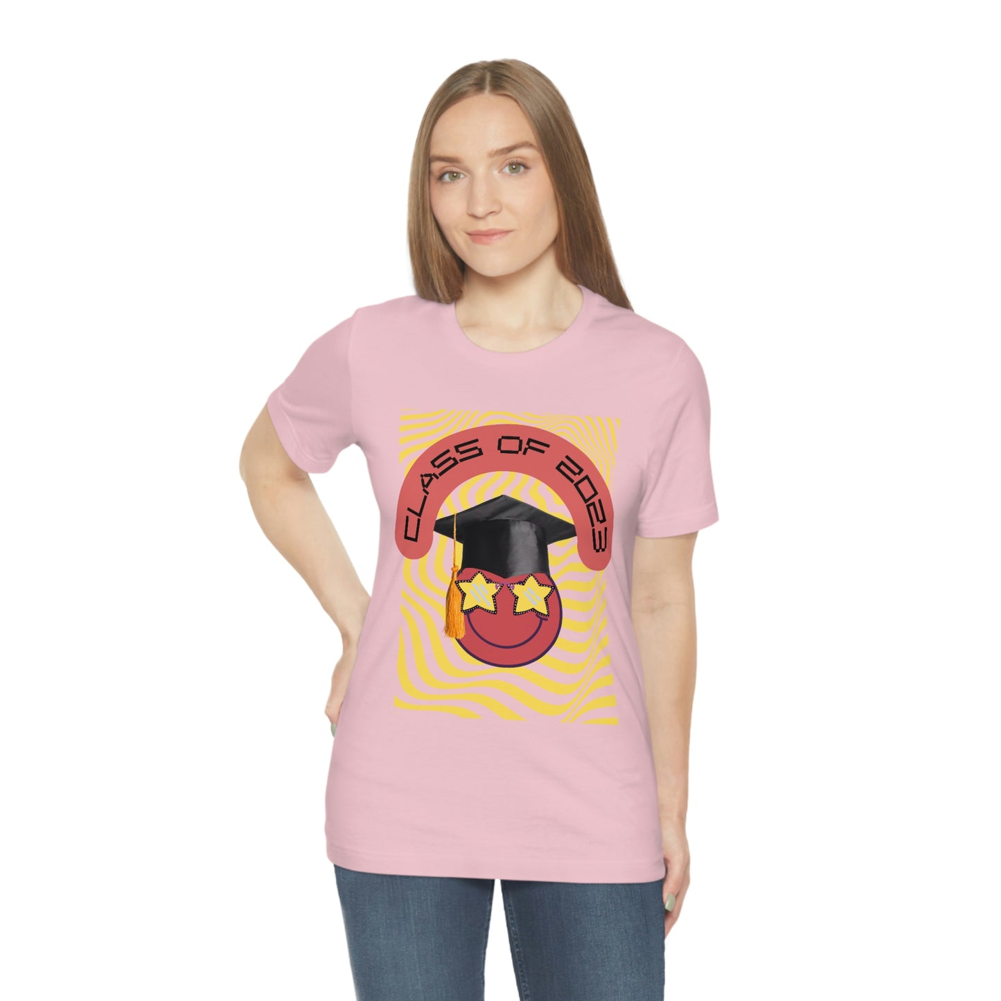 "Starry Eyed 2023 Smiley Graduate" Unisex Jersey Short Sleeve Tee