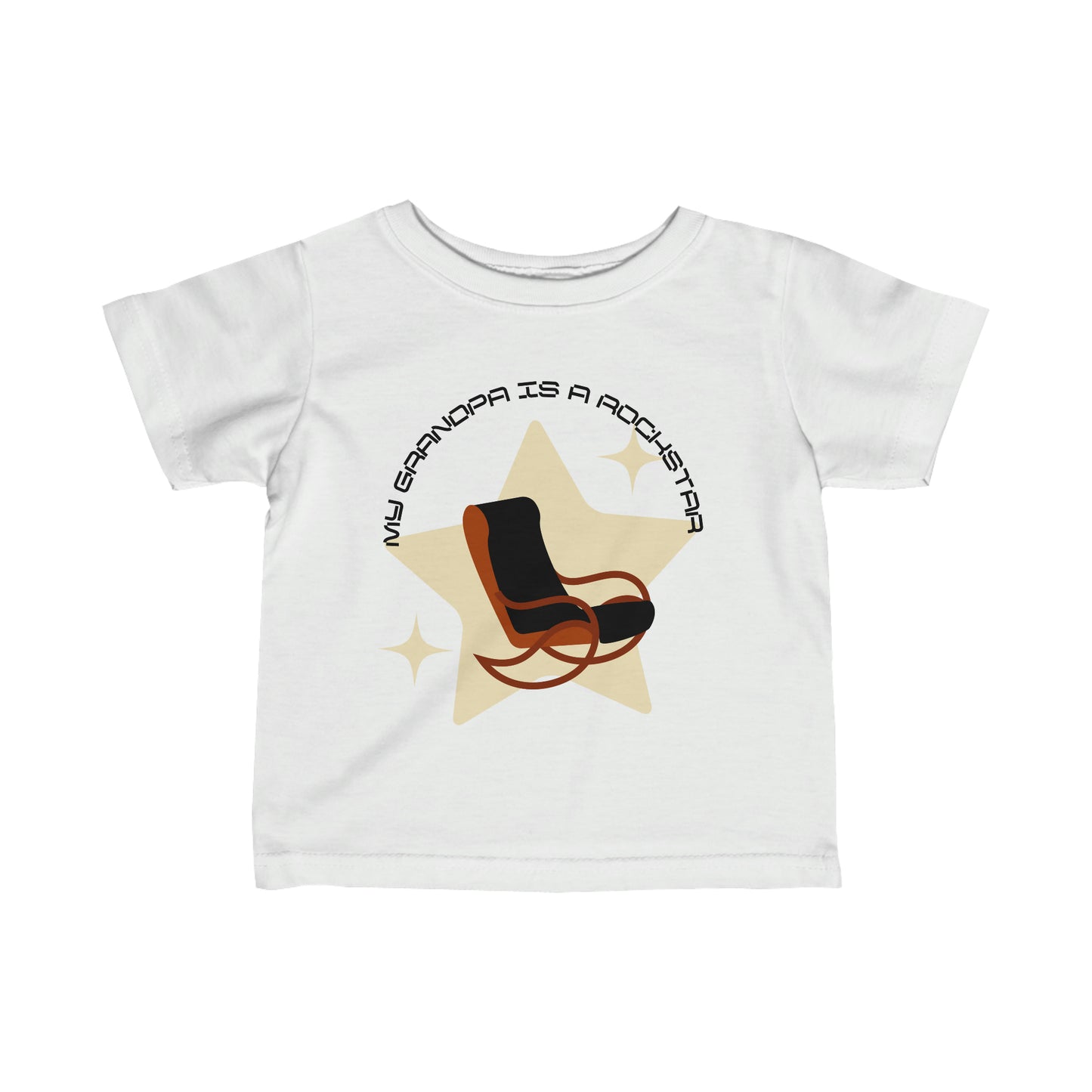 "My Grandpa is a Rockstar" - Infant Fine Jersey Tee