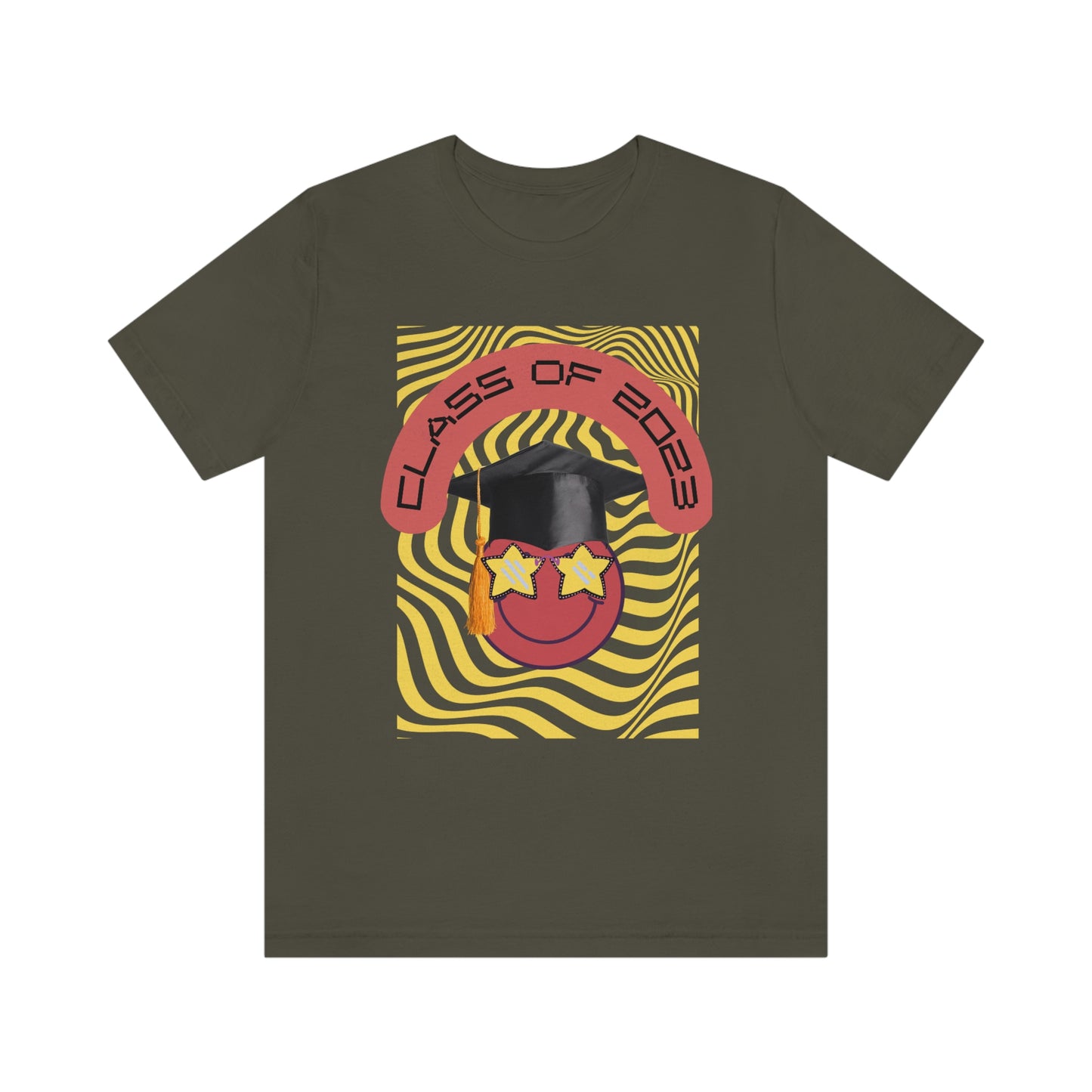 "Starry Eyed 2023 Smiley Graduate" Unisex Jersey Short Sleeve Tee