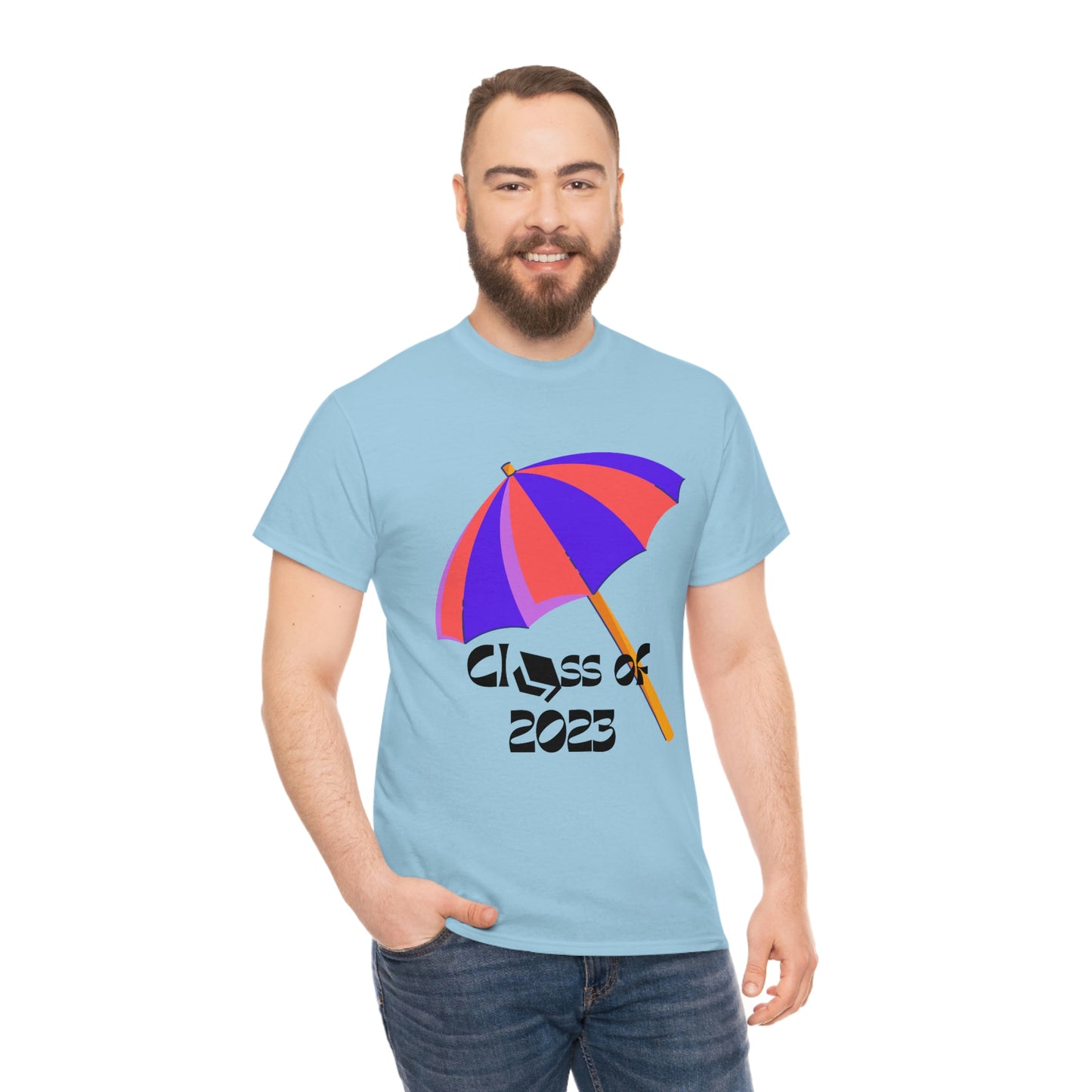 "Beach Umbrella 2023 Graduate" Unisex Heavy Cotton Tee