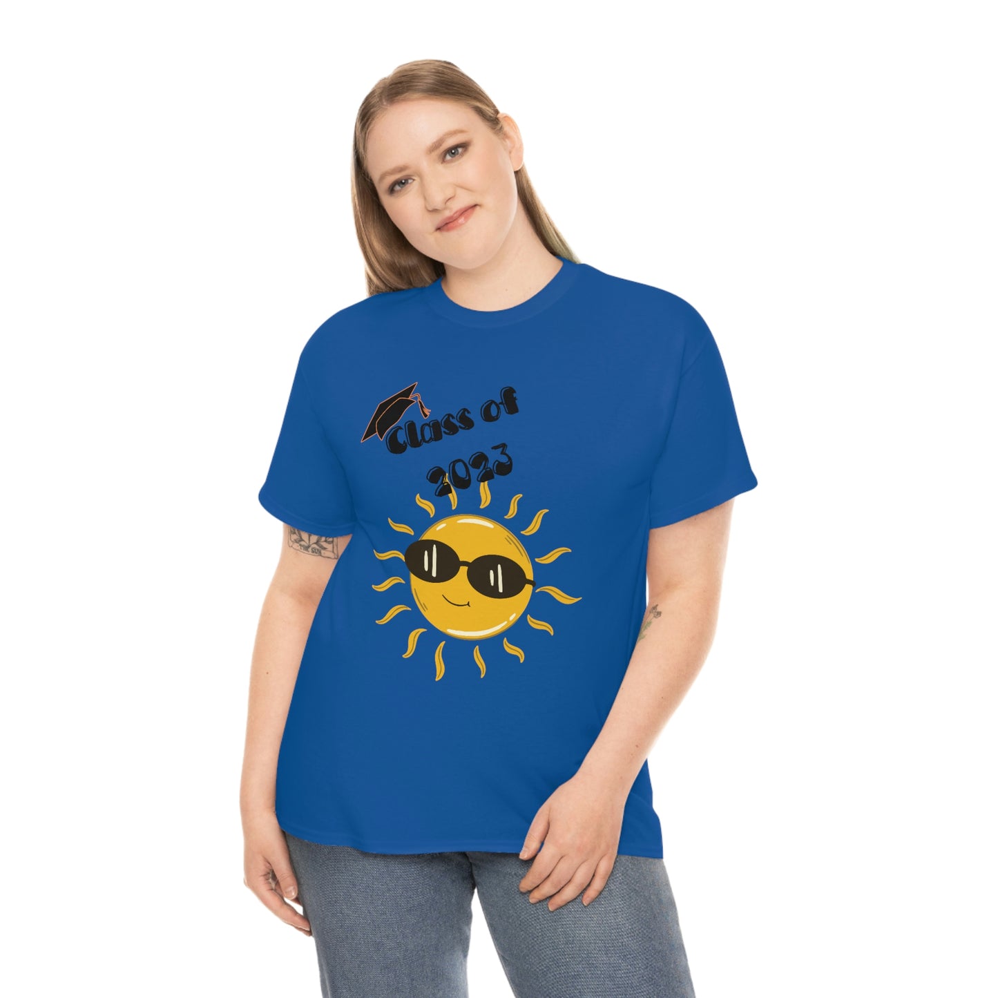 "Class of 2023 Sunshine wearing Shades" Unisex Heavy Cotton Tee