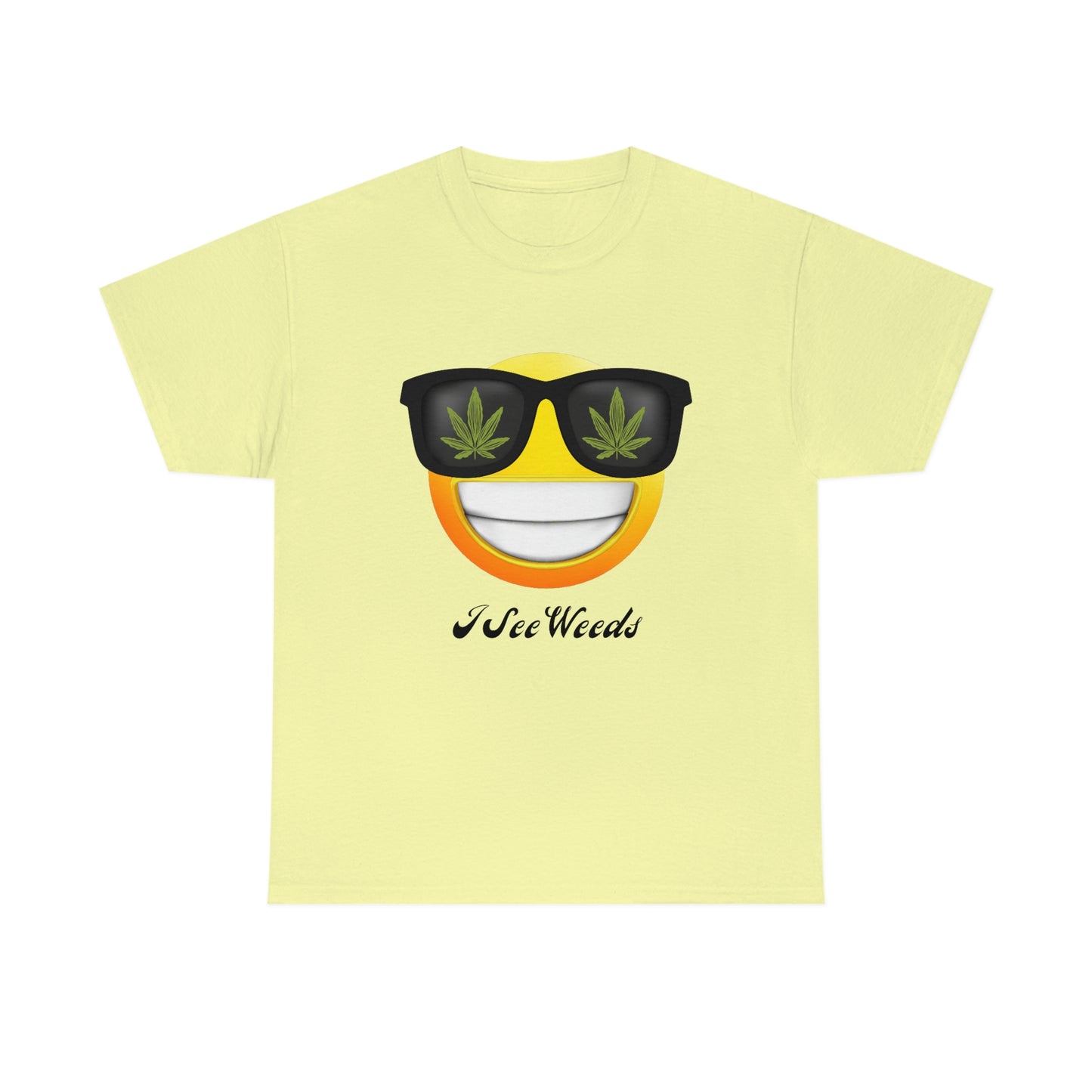"I See Weeds - Smiley Face" Unisex Heavy Cotton Tee