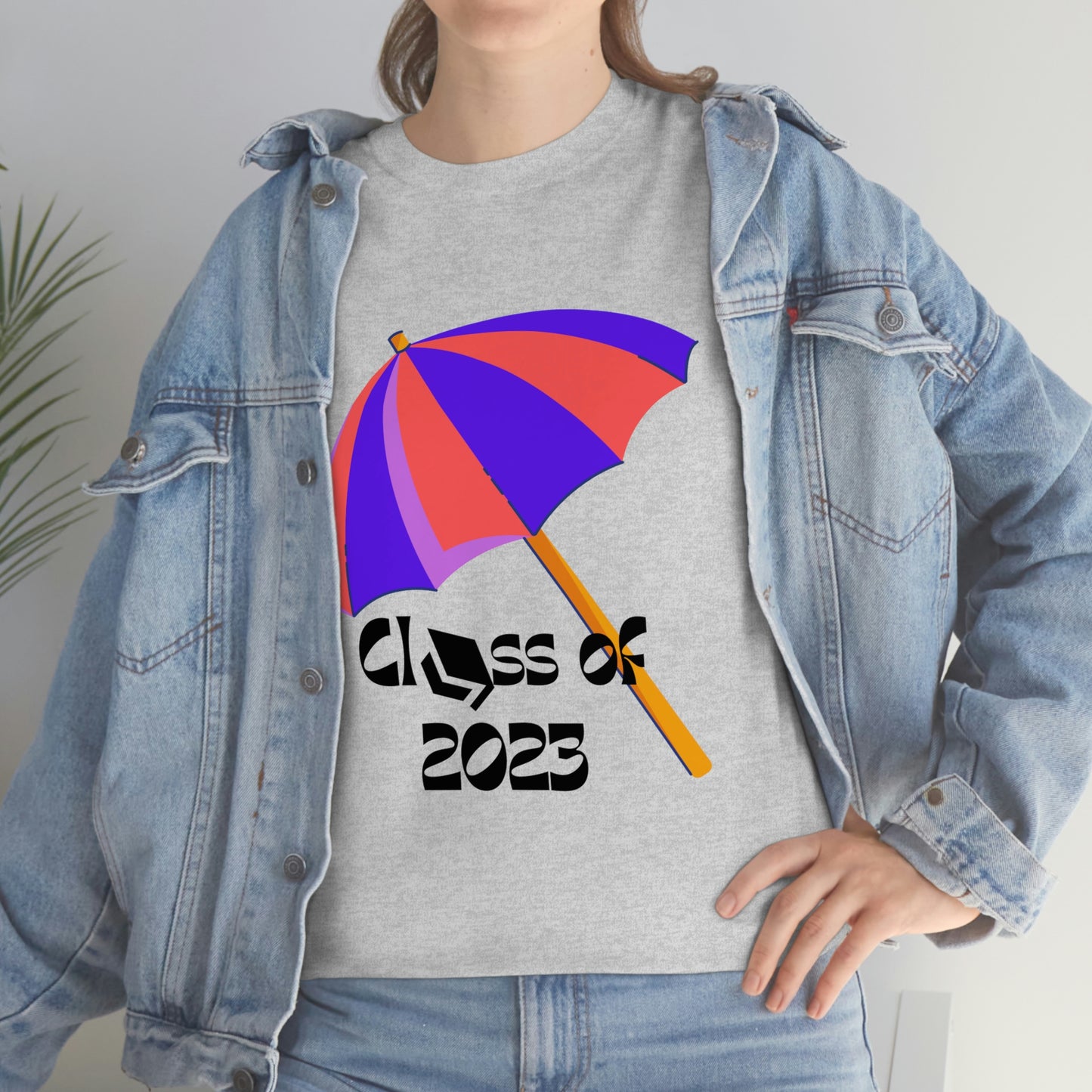 "Beach Umbrella 2023 Graduate" Unisex Heavy Cotton Tee