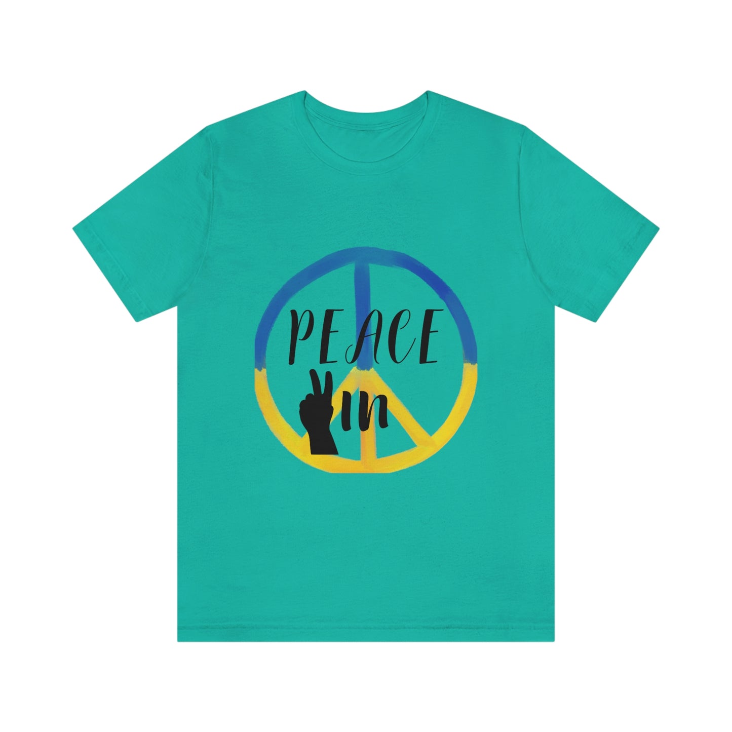 "Peace In" Unisex Jersey Short Sleeve Tee