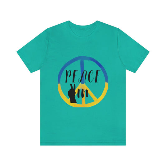 "Peace In" Unisex Jersey Short Sleeve Tee