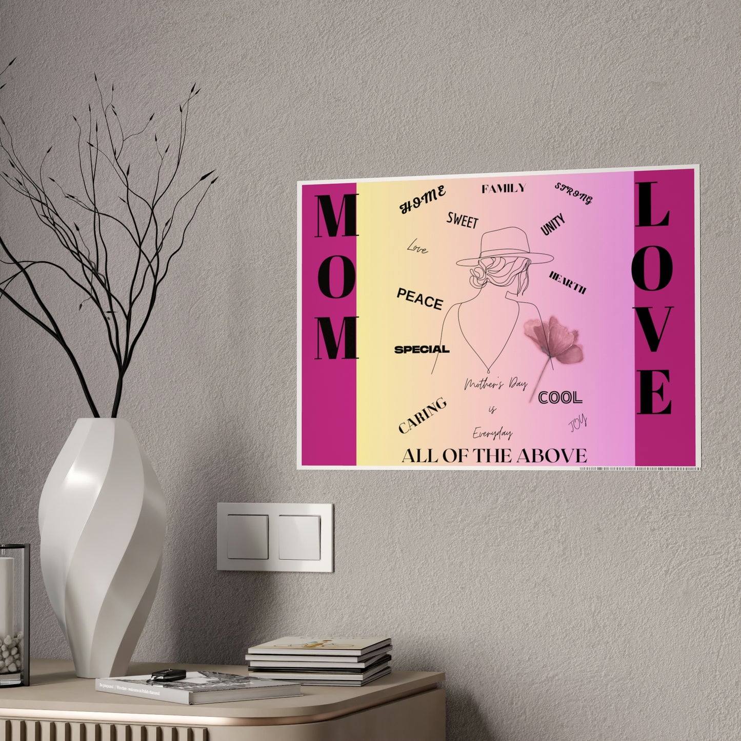 "MOM LOVE" Gloss Poster