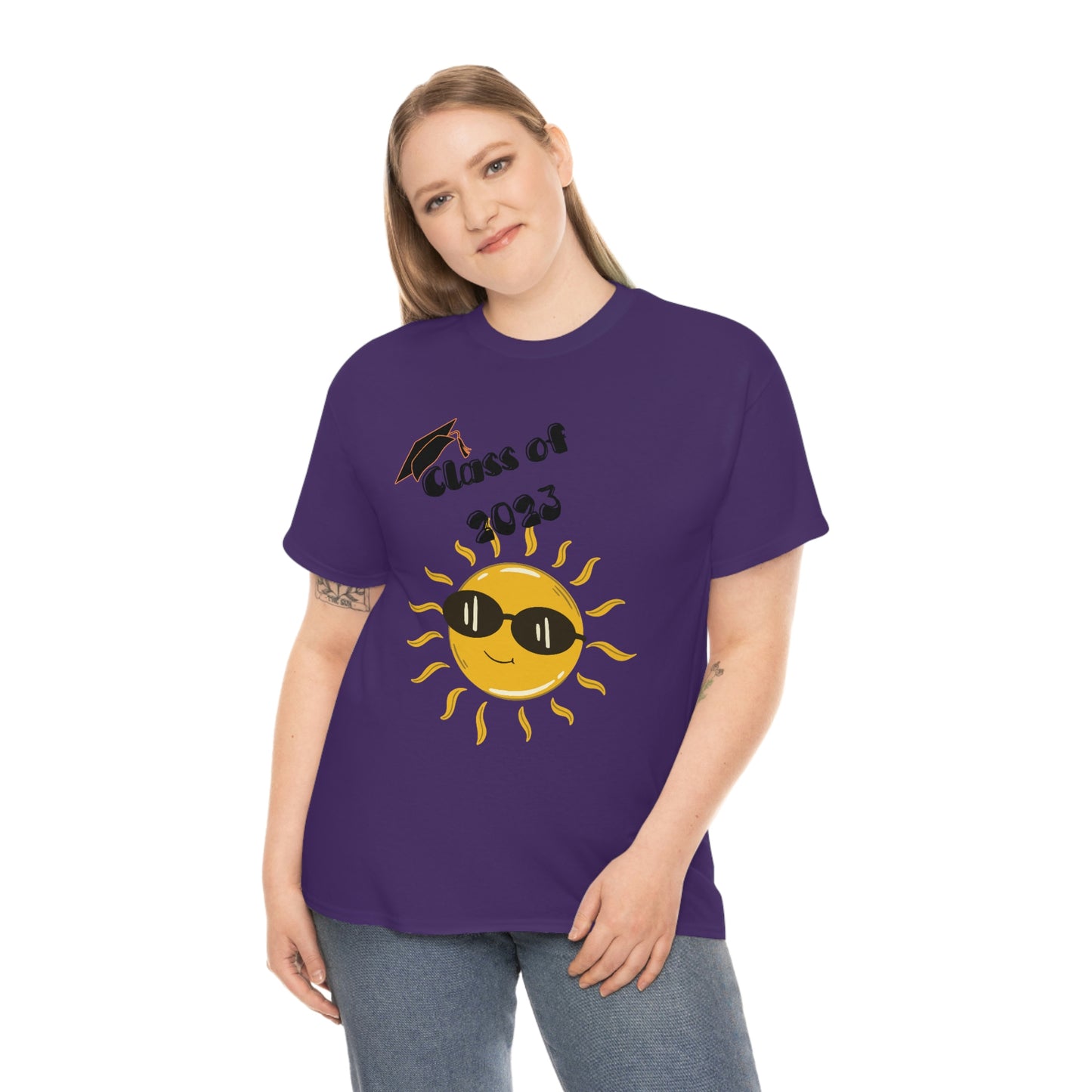 "Class of 2023 Sunshine wearing Shades" Unisex Heavy Cotton Tee