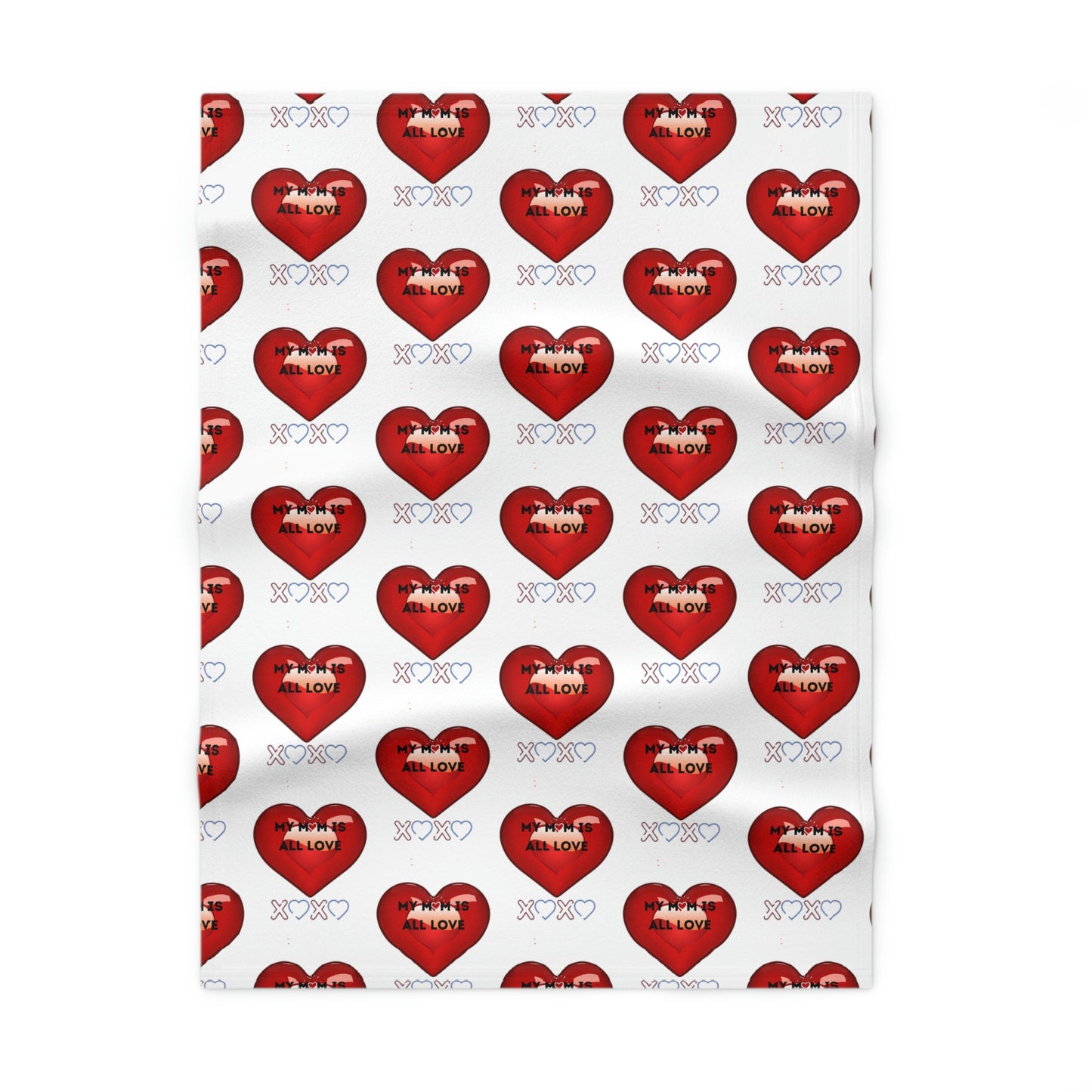 "My Mom Is All Love" Soft Fleece Baby Blanket