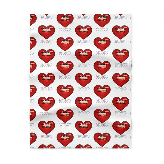 "My Mom Is All Love" Soft Fleece Baby Blanket