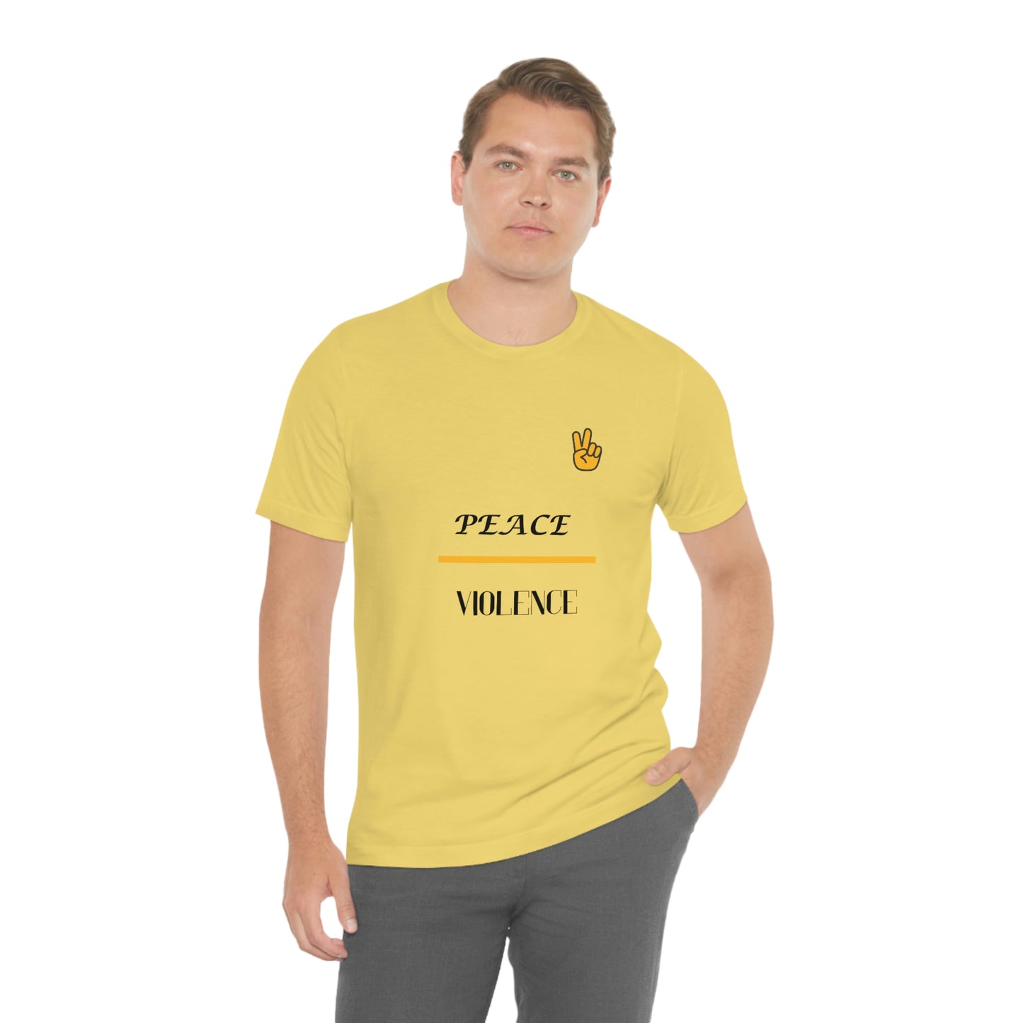 "Peace/ Violence" Unisex Jersey Short Sleeve Tee