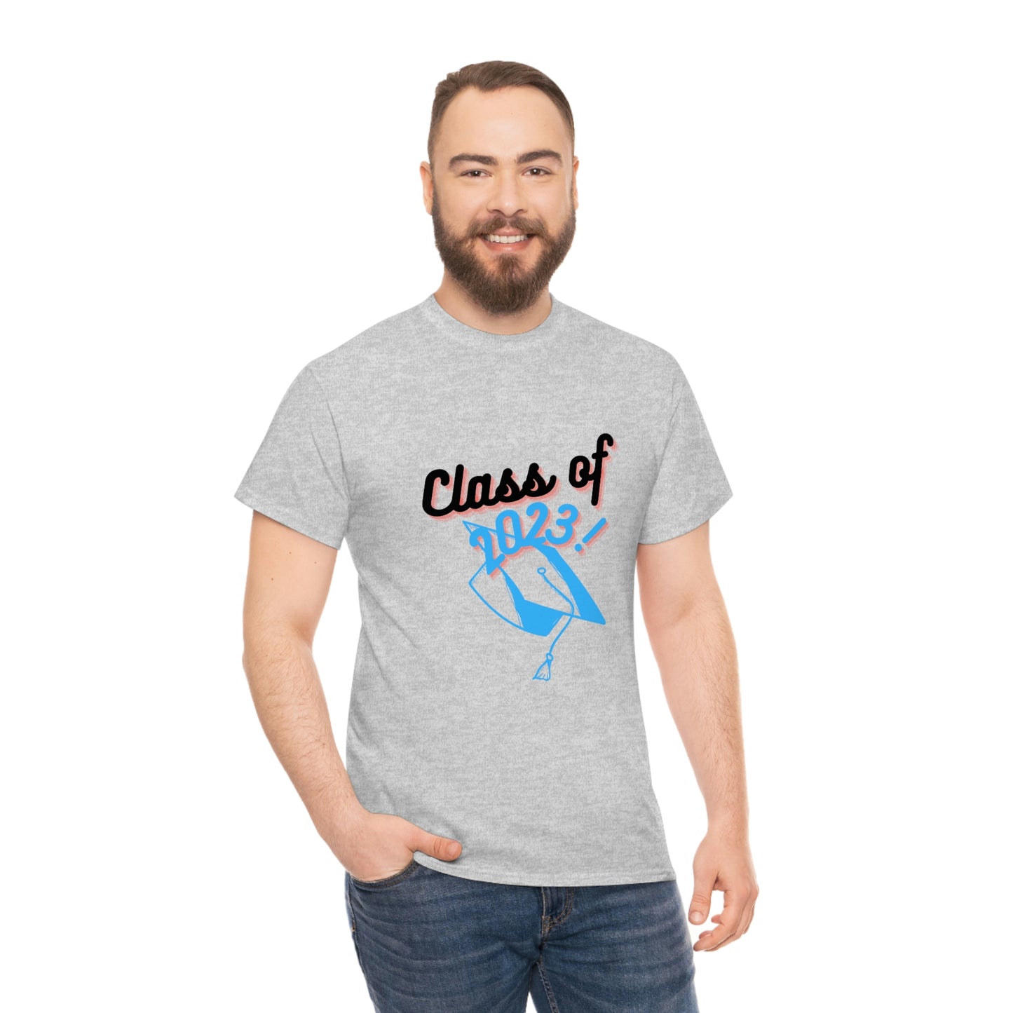 "Class of 2023 Graduation Cap": 2023 Graduate:  Unisex Heavy Cotton Tee