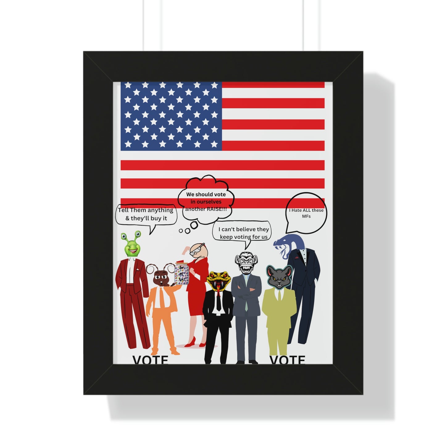 "Jar of Lies" - Framed Vertical Poster