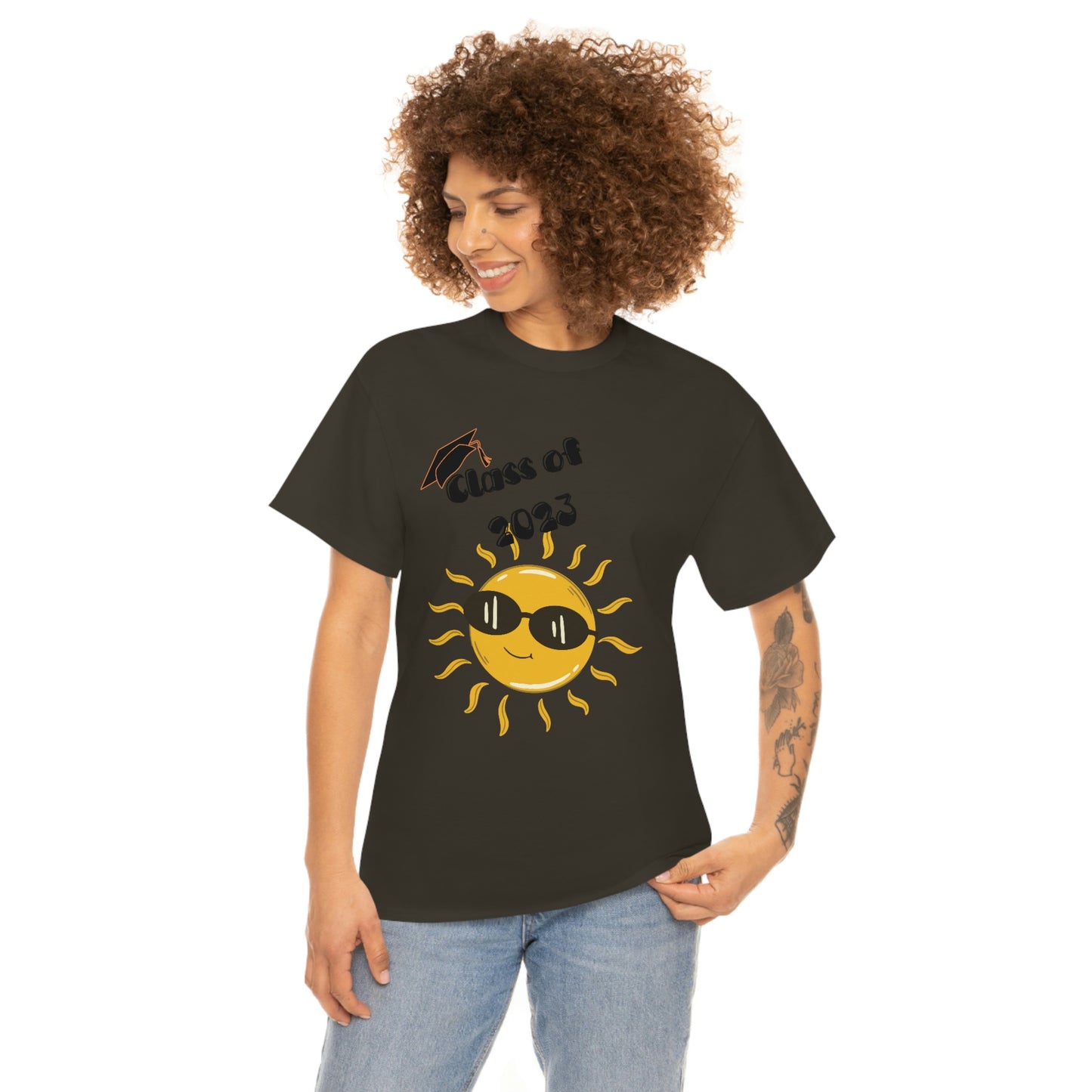 "Class of 2023 Sunshine wearing Shades" Unisex Heavy Cotton Tee