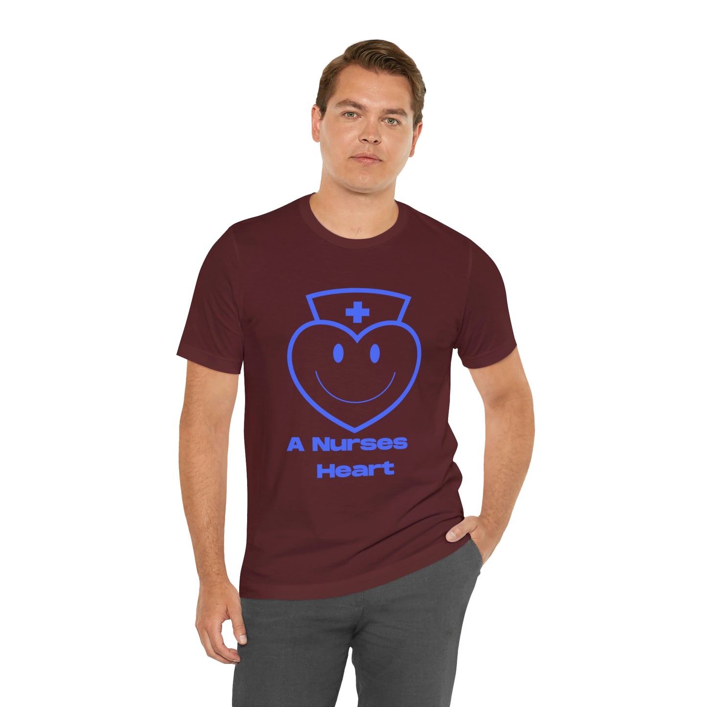 "A Nurses Heart" - Unisex Jersey Short Sleeve Tee