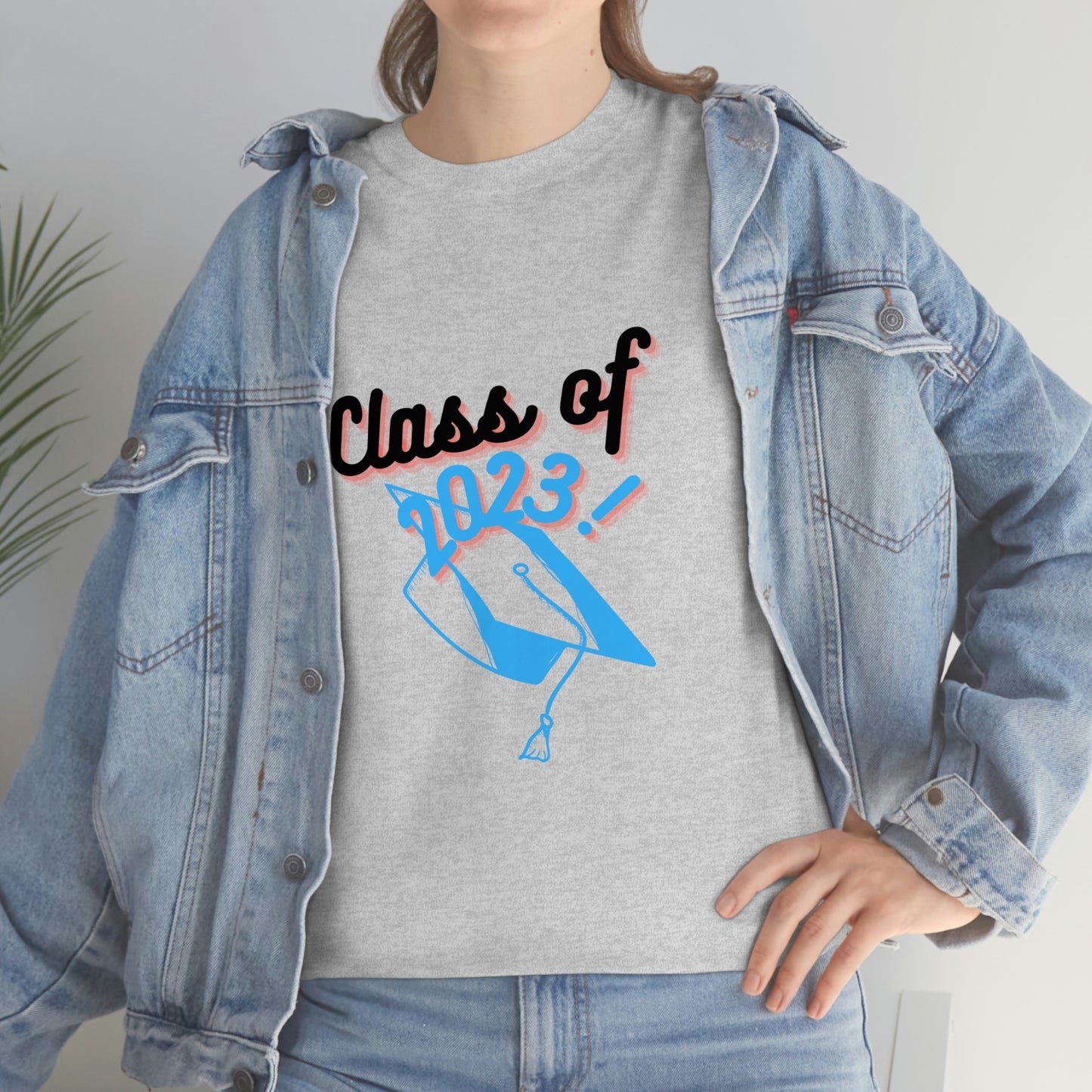 "Class of 2023 Graduation Cap": 2023 Graduate:  Unisex Heavy Cotton Tee