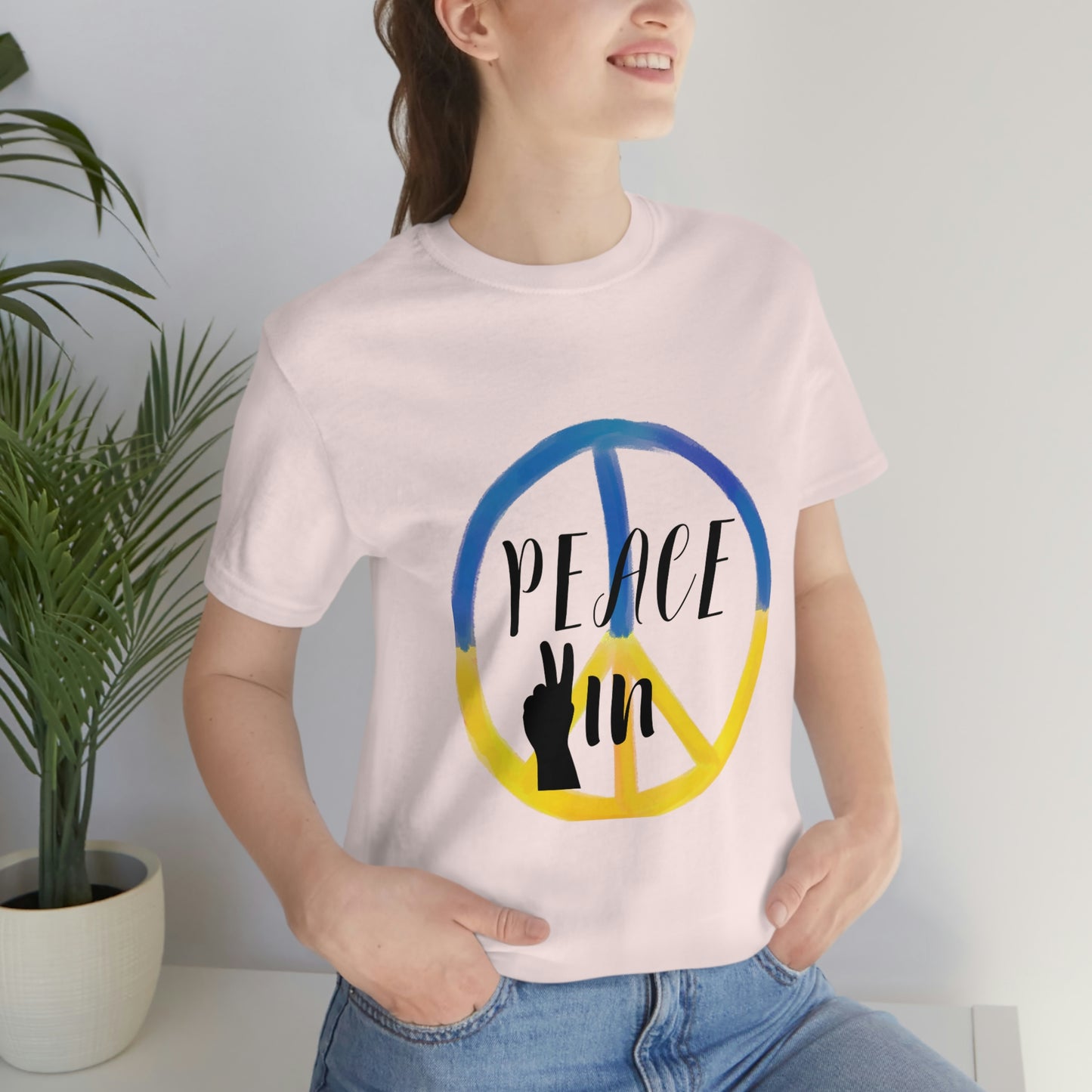 "Peace In" Unisex Jersey Short Sleeve Tee