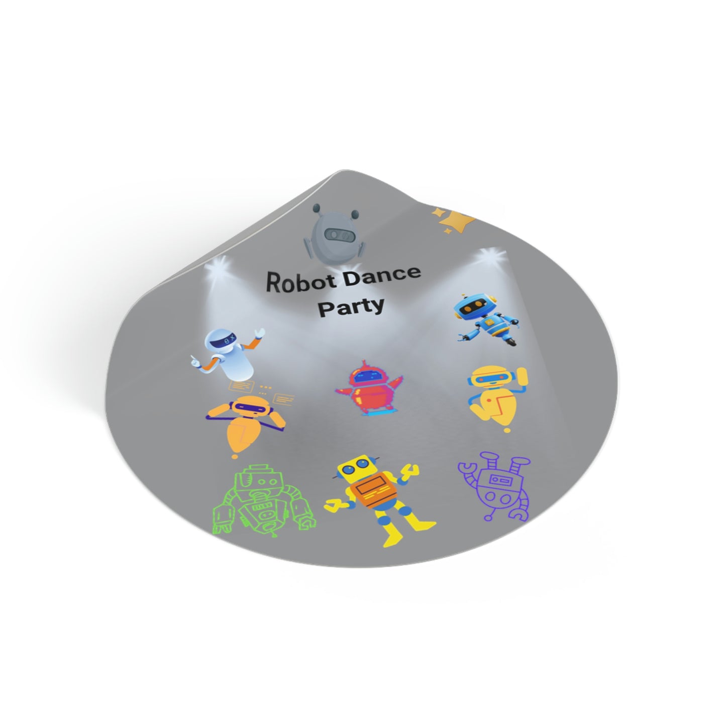 "Robot Dance Party" - Round Vinyl Stickers