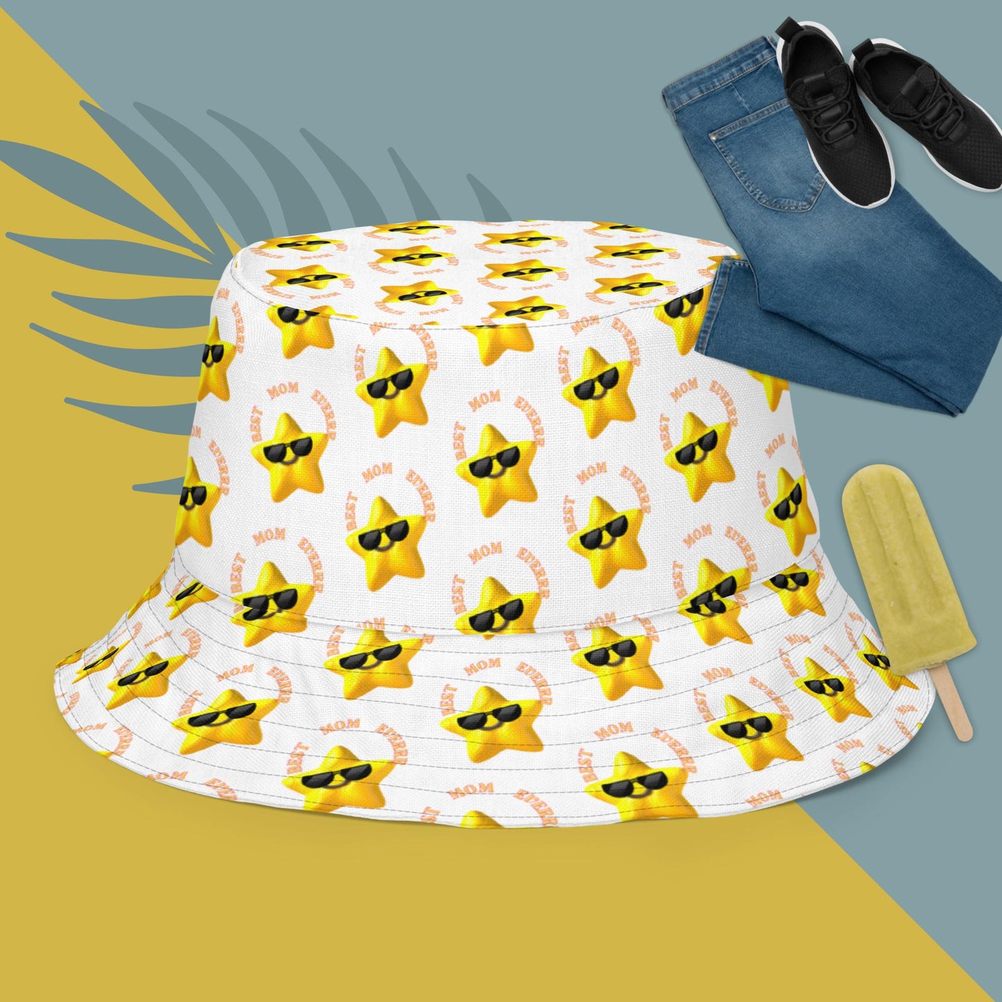 Best Mom Everrr Reversible bucket hat