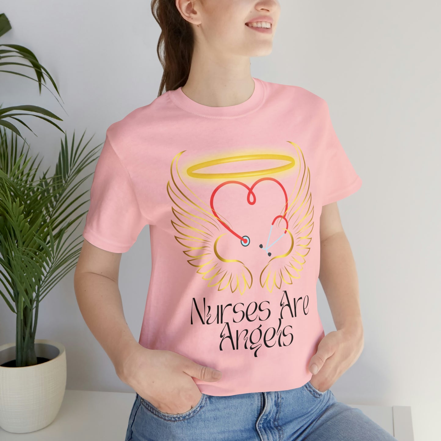 "Nurses Are Angels" - Unisex Jersey Short Sleeve Tee