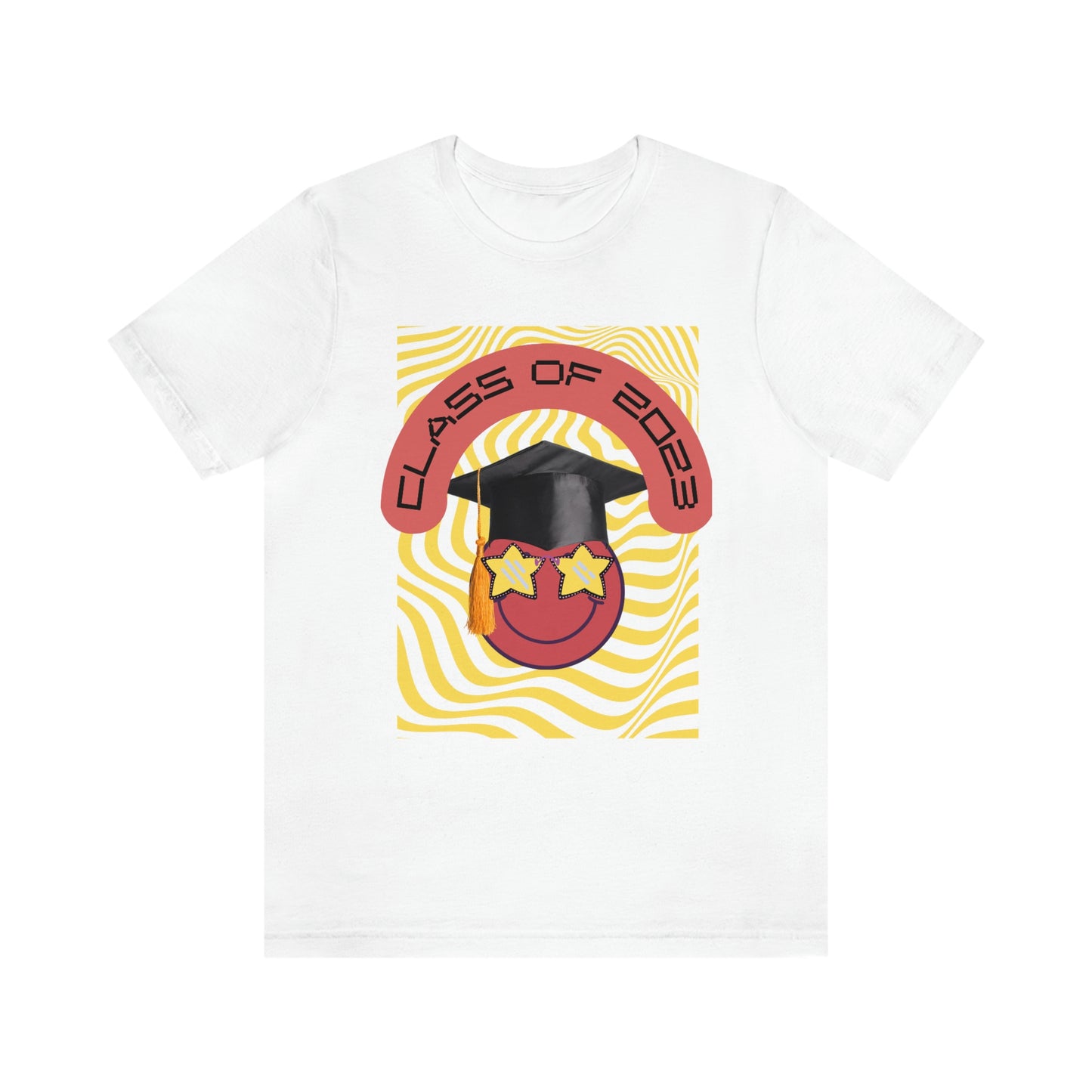 "Starry Eyed 2023 Smiley Graduate" Unisex Jersey Short Sleeve Tee