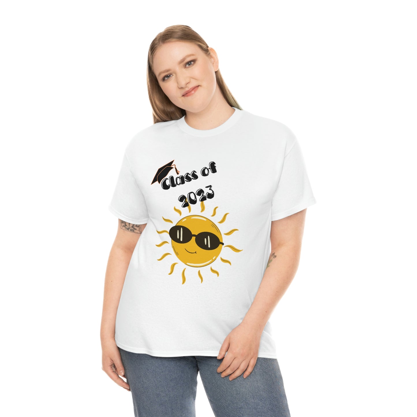 "Class of 2023 Sunshine wearing Shades" Unisex Heavy Cotton Tee