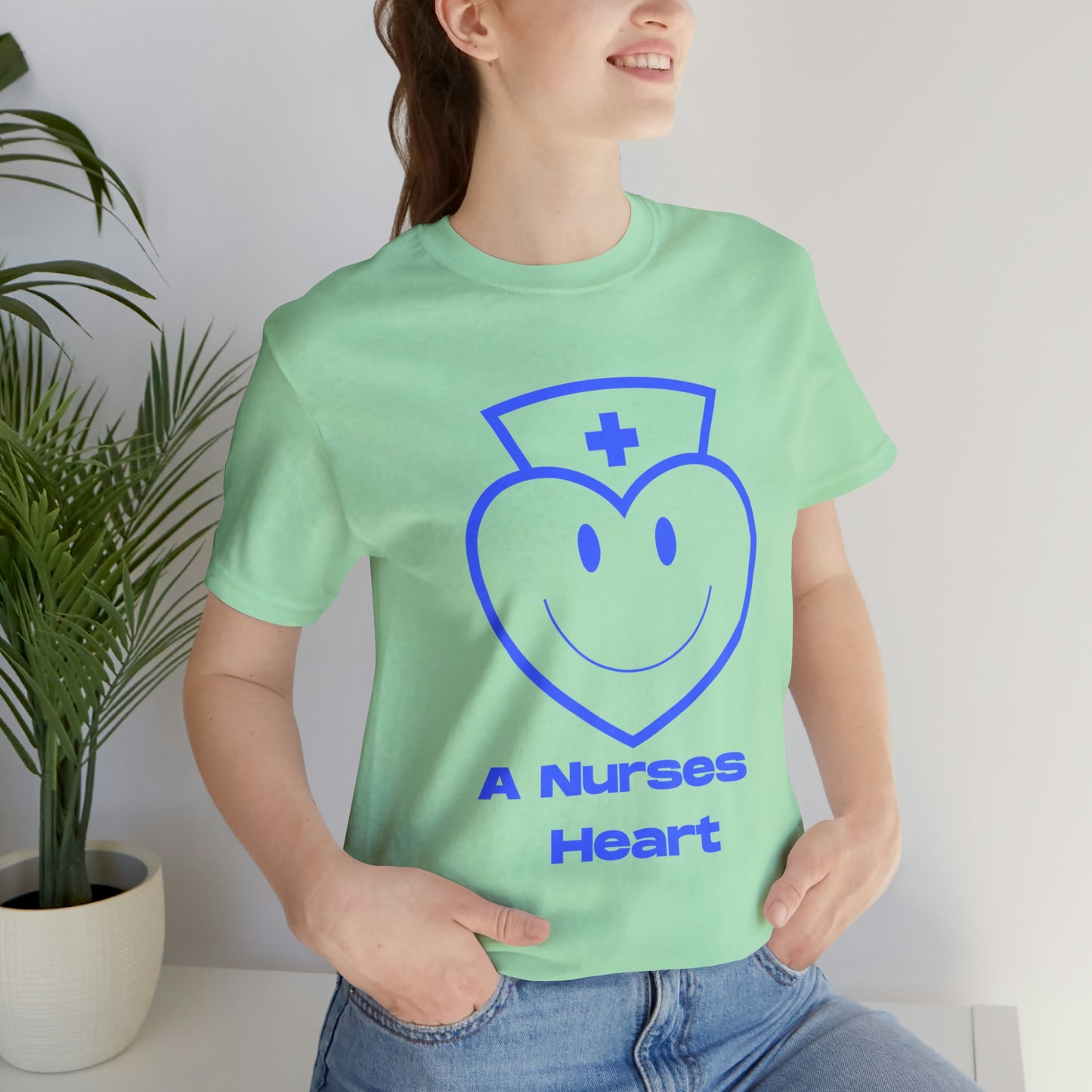 "A Nurses Heart" - Unisex Jersey Short Sleeve Tee