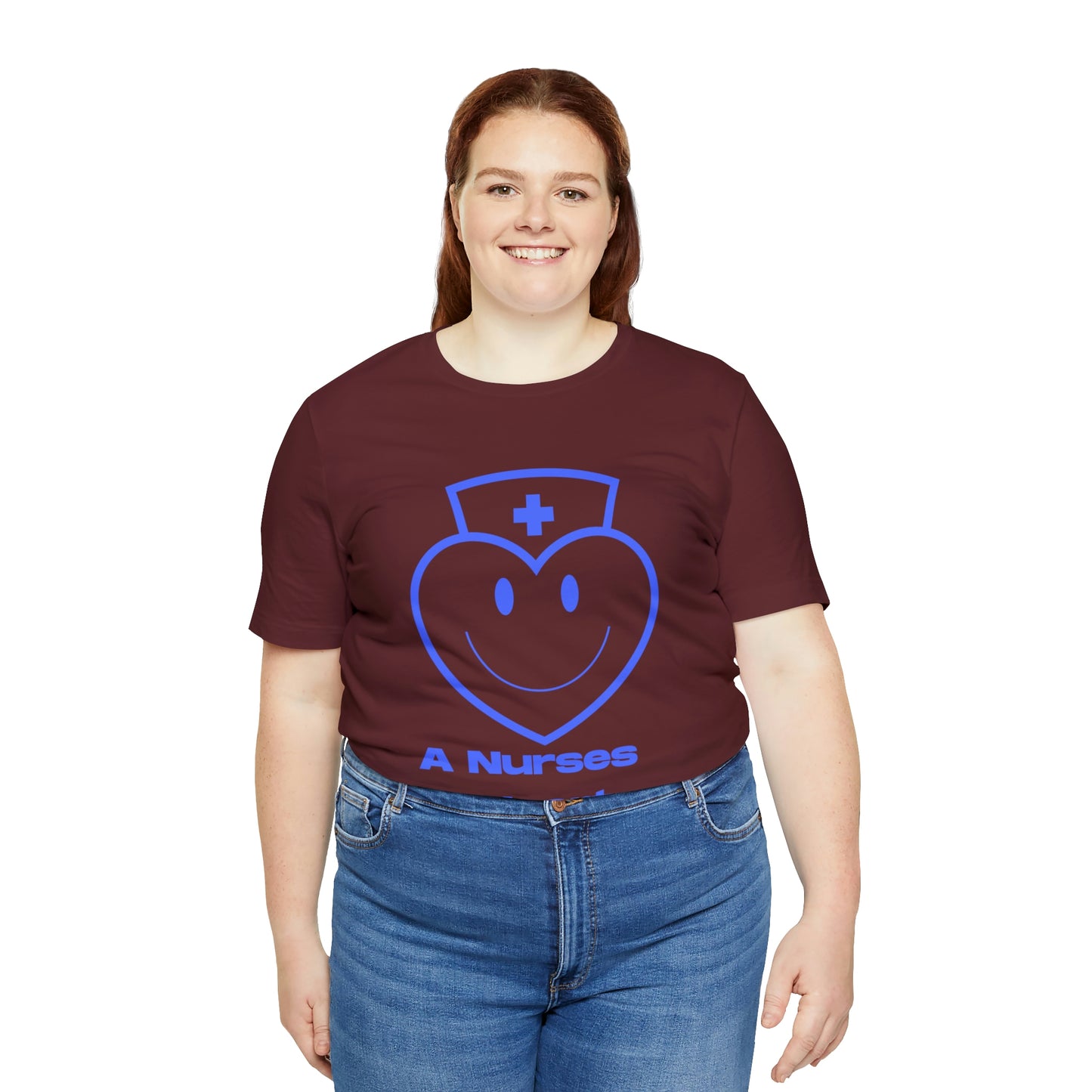 "A Nurses Heart" - Unisex Jersey Short Sleeve Tee