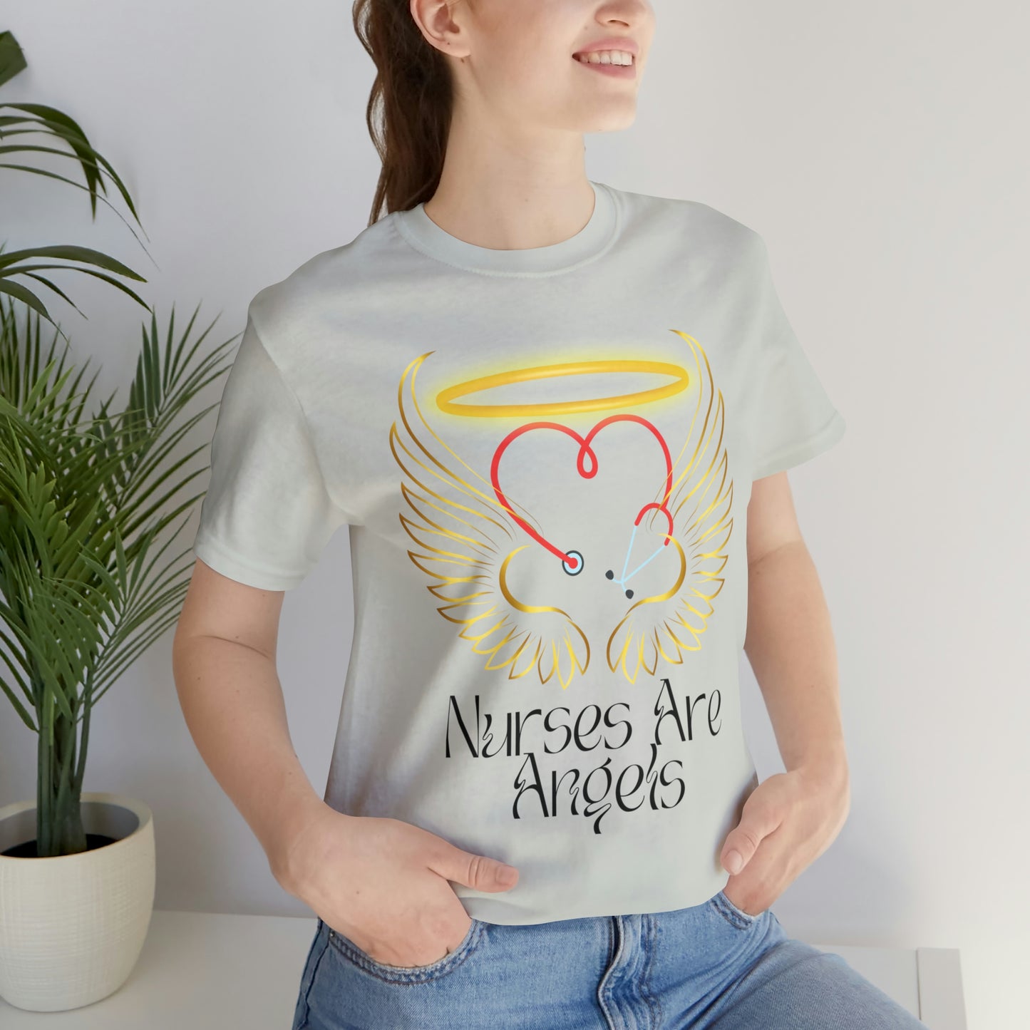 "Nurses Are Angels" - Unisex Jersey Short Sleeve Tee
