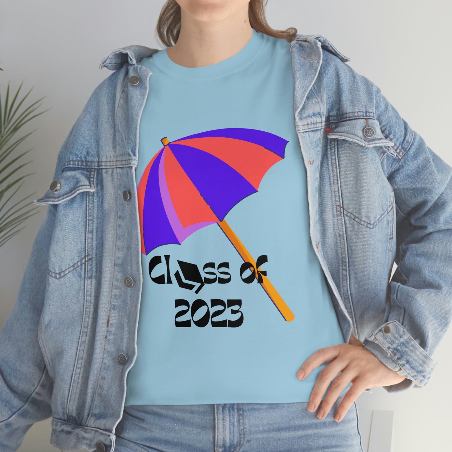 "Beach Umbrella 2023 Graduate" Unisex Heavy Cotton Tee