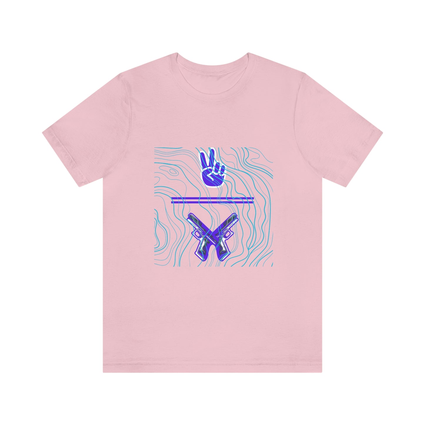 "Peace Symbol / Pistols" - Unisex Jersey Short Sleeve Tee