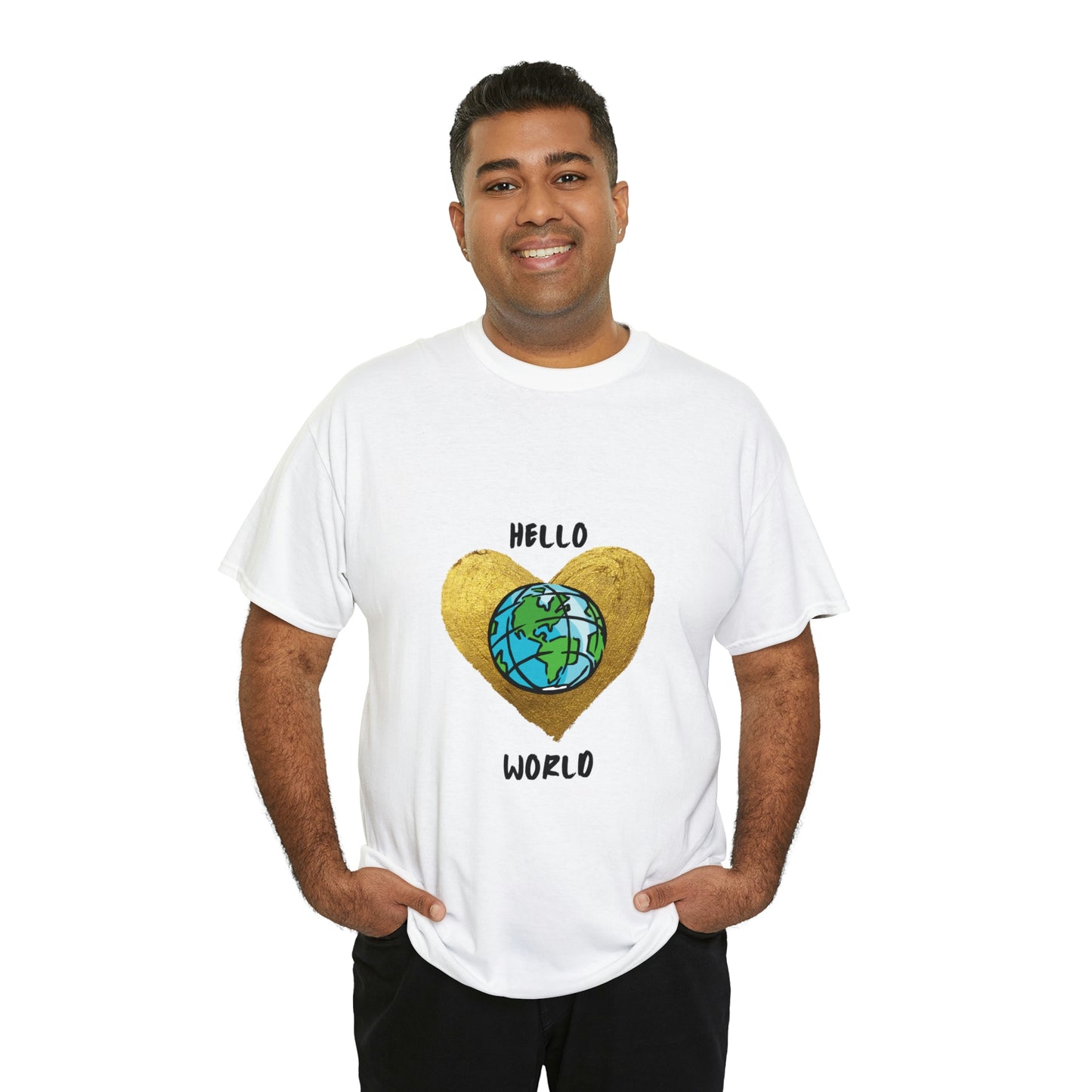 "Hello World" Unisex Heavy Cotton Tee