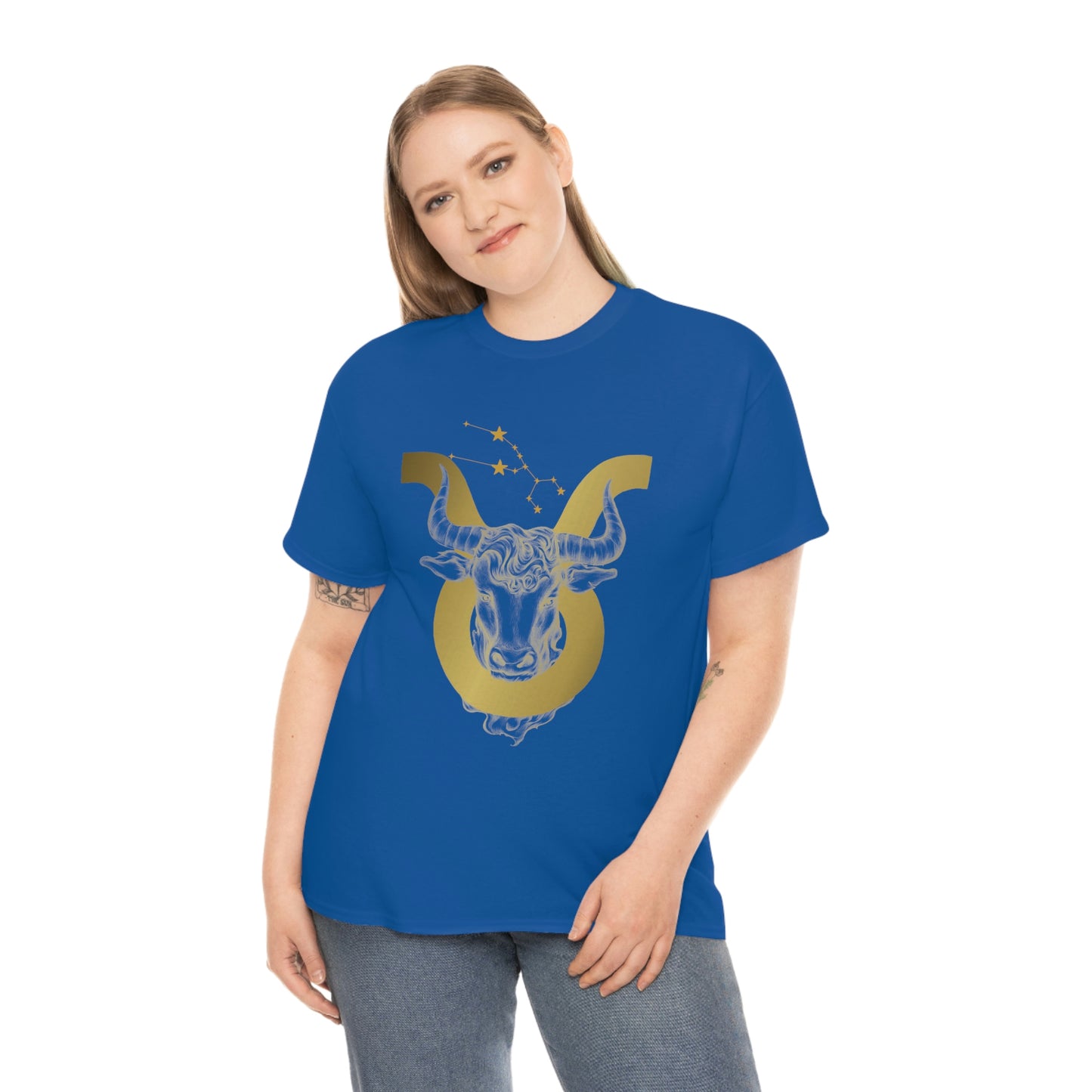 "Taurus Symbol and Glyph" Unisex Heavy Cotton Tee
