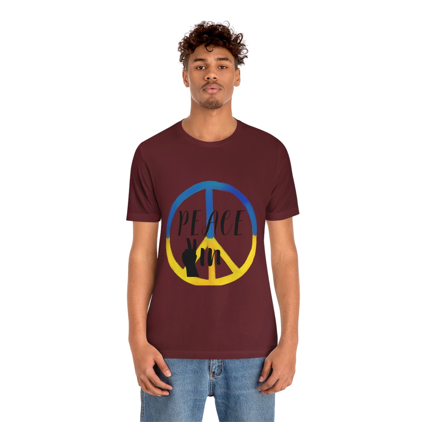 "Peace In" Unisex Jersey Short Sleeve Tee