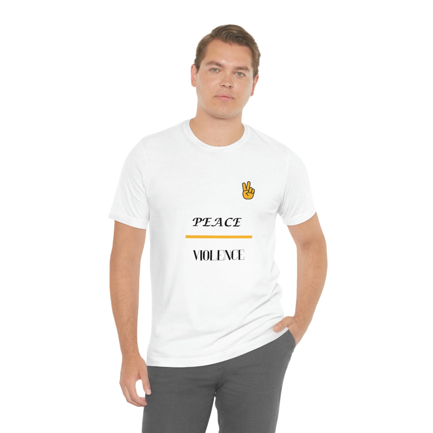 "Peace/ Violence" Unisex Jersey Short Sleeve Tee