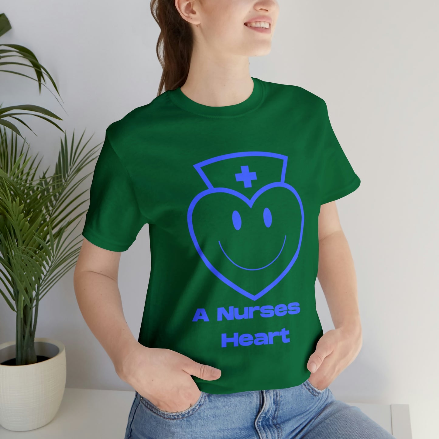"A Nurses Heart" - Unisex Jersey Short Sleeve Tee