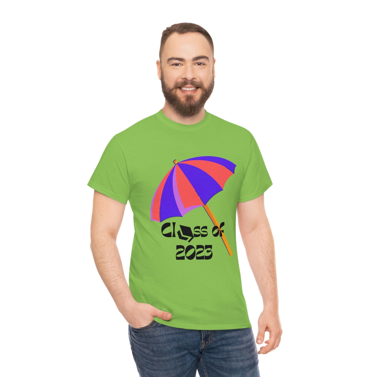 "Beach Umbrella 2023 Graduate" Unisex Heavy Cotton Tee