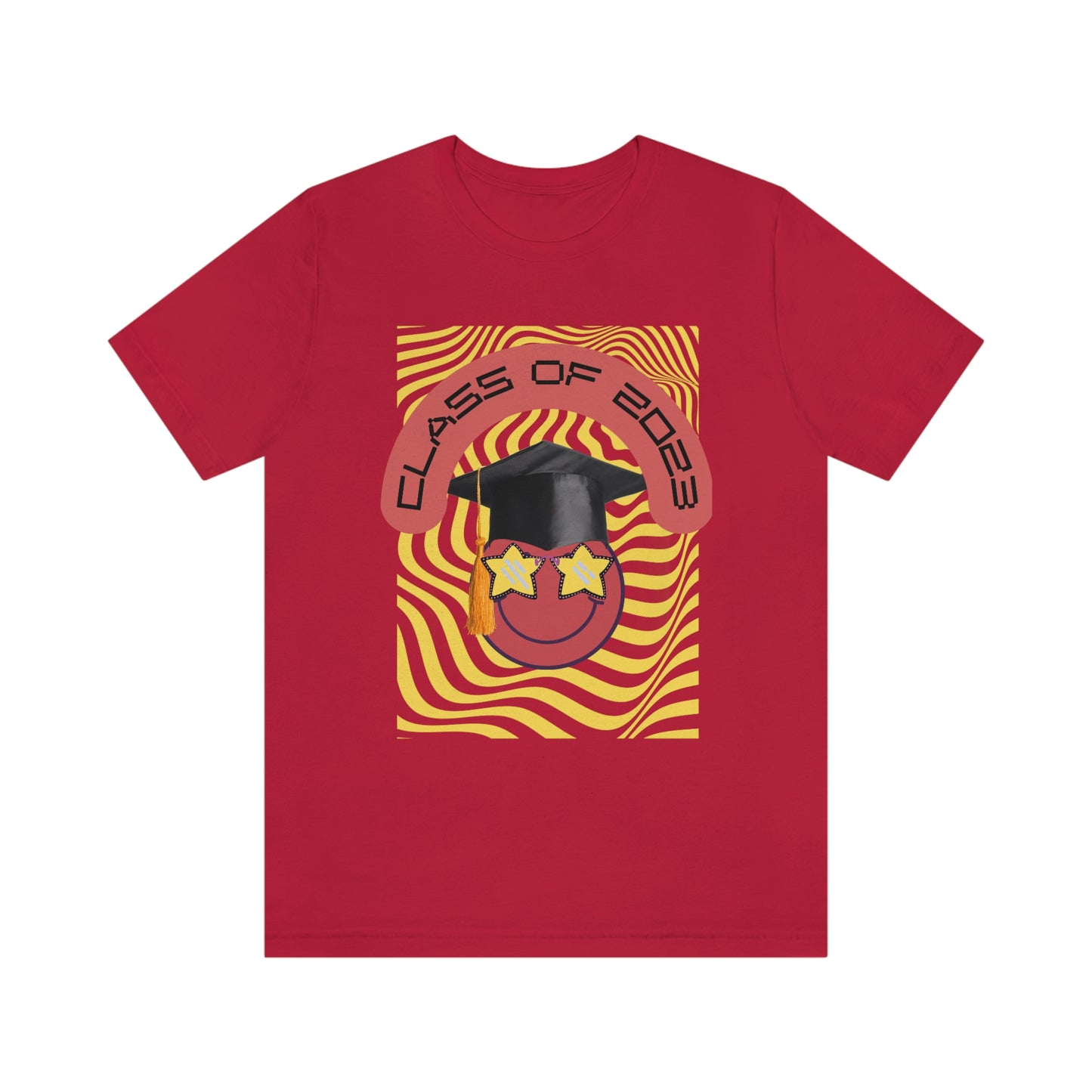 "Starry Eyed 2023 Smiley Graduate" Unisex Jersey Short Sleeve Tee